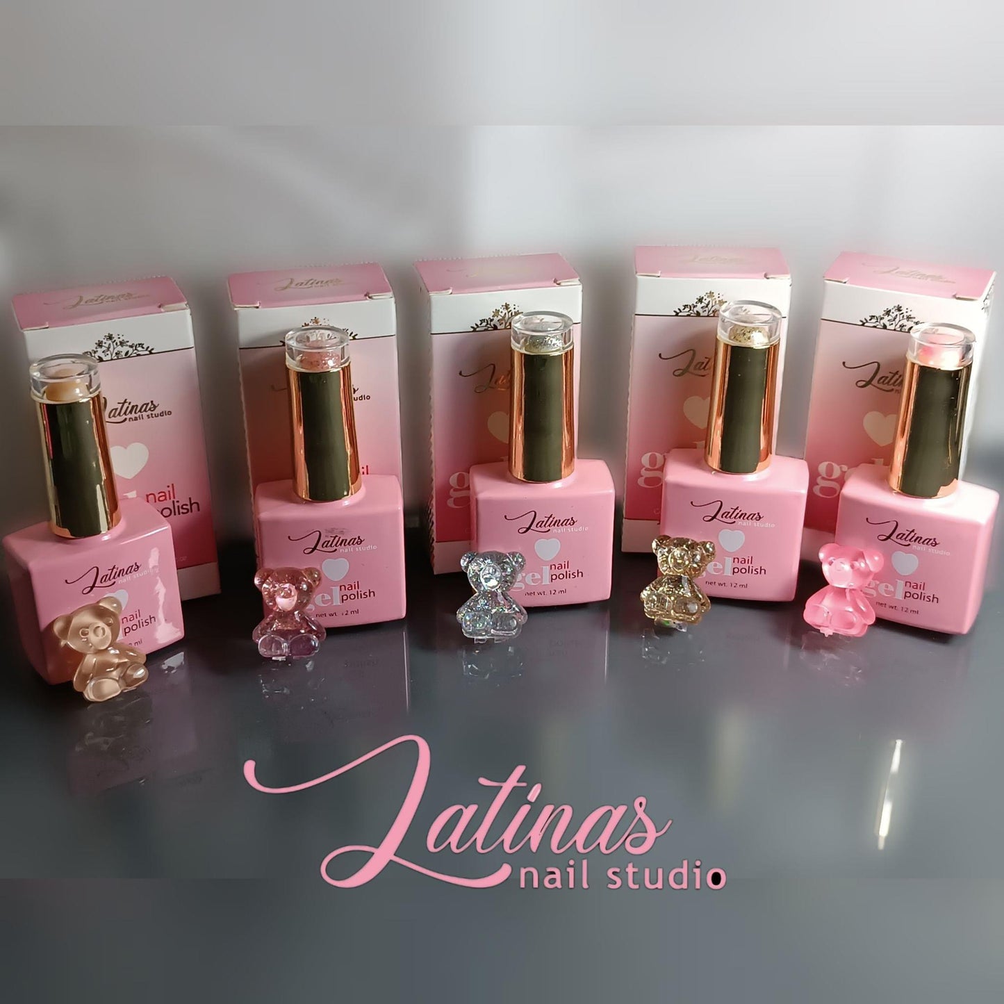 Pink Christmas Gel Polish Set 6pz Boundle image 0