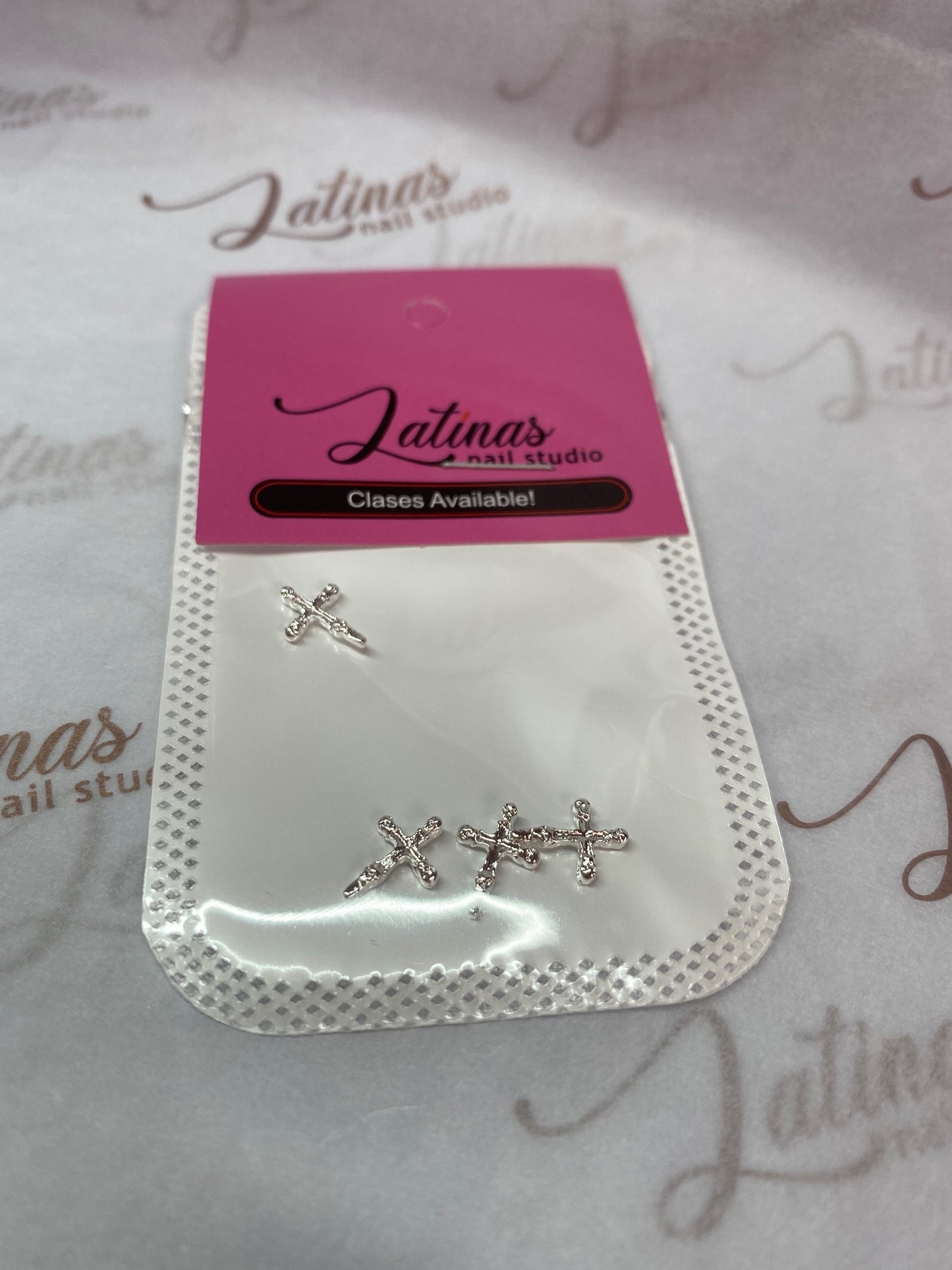 Cross Charm 4pcs Color Silver image 1