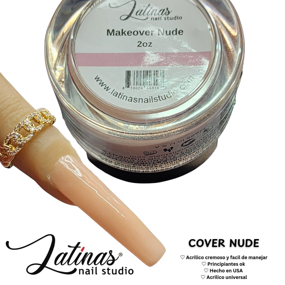 Latinas 2oz Nail Acrylic Powders Nude Color image 2