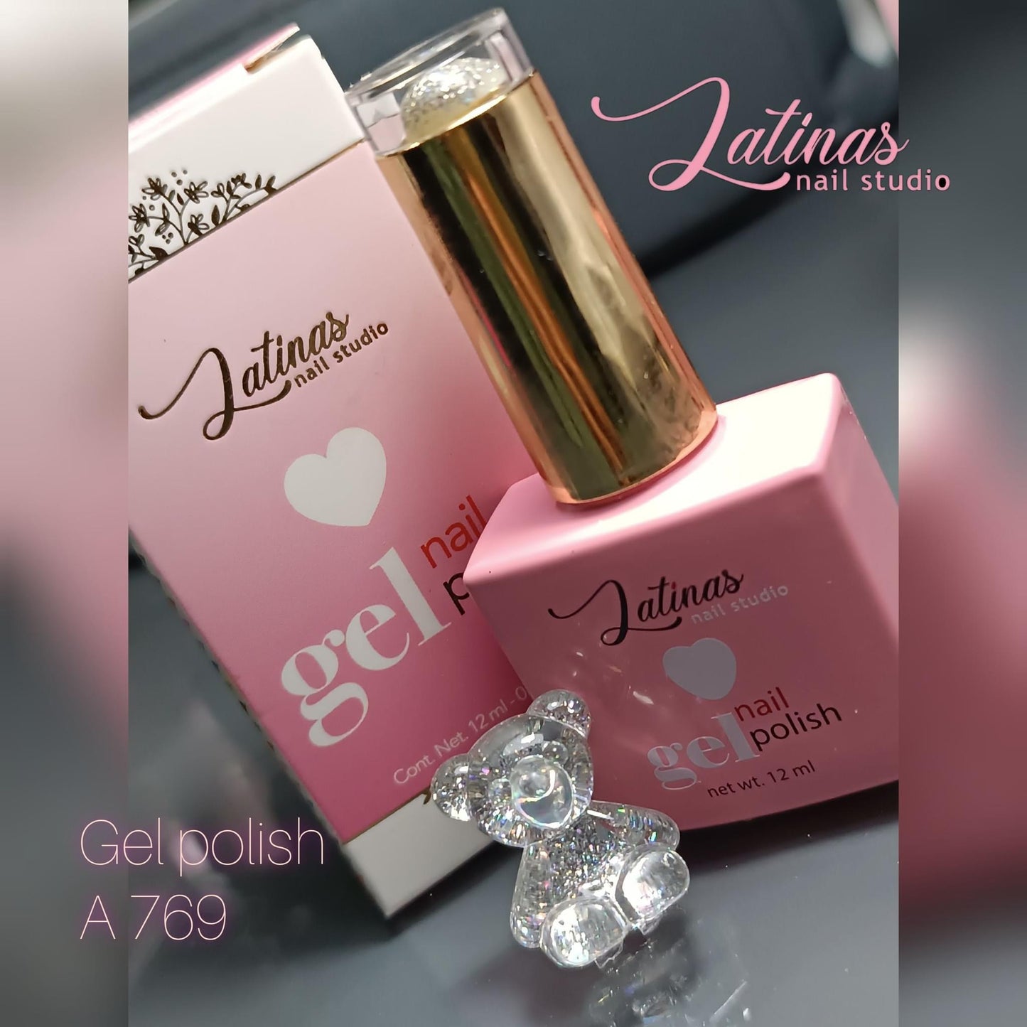 Pink Christmas Gel Polish Set 6pz Boundle image 3