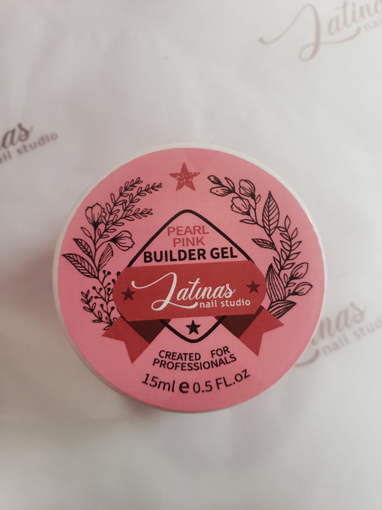 Latinas Nail Studio Builder Gel Pearl Pink .5oz image 0