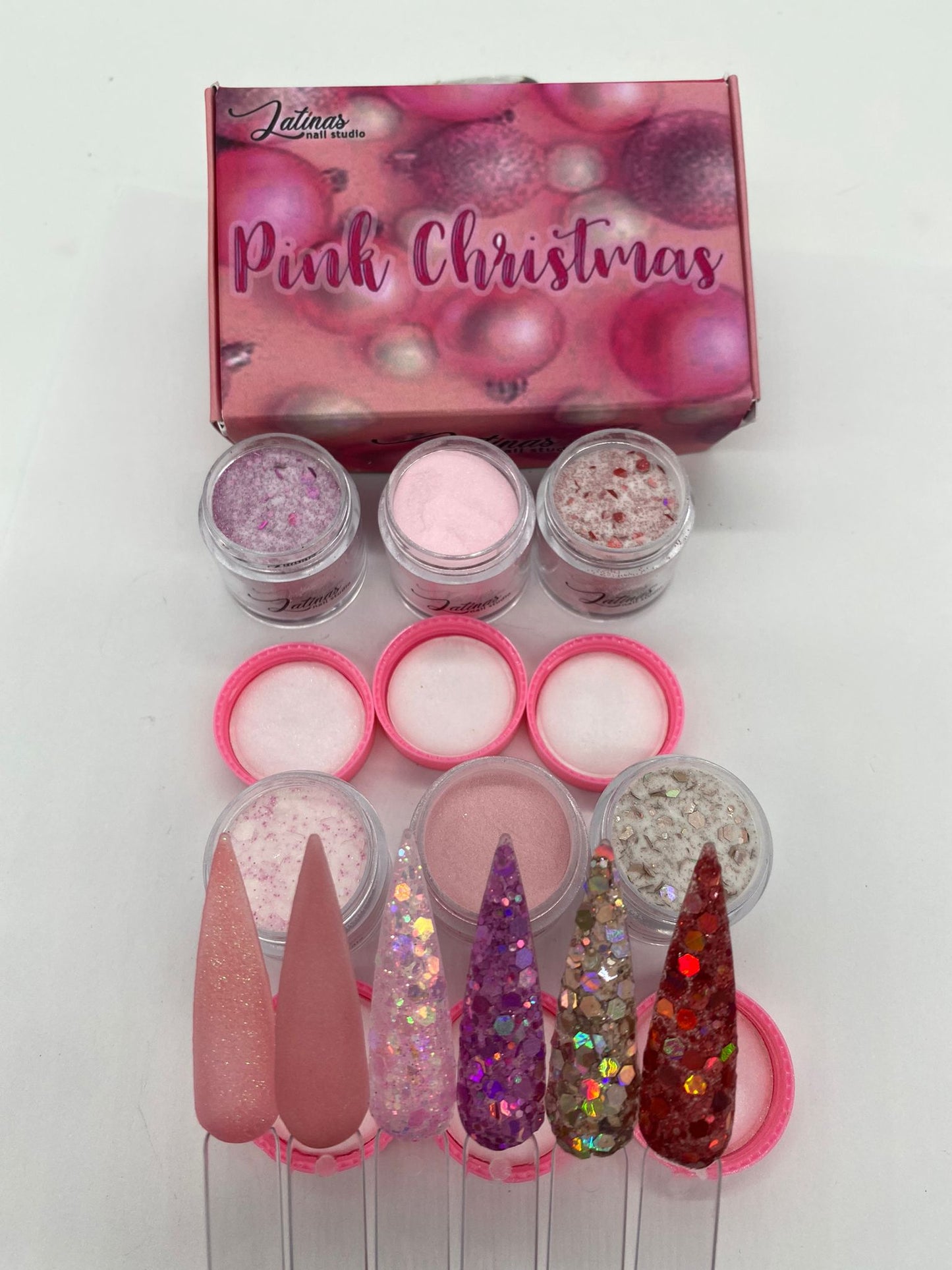 Latinas Nail Studio Pink Christmas 6pz Collection image 2