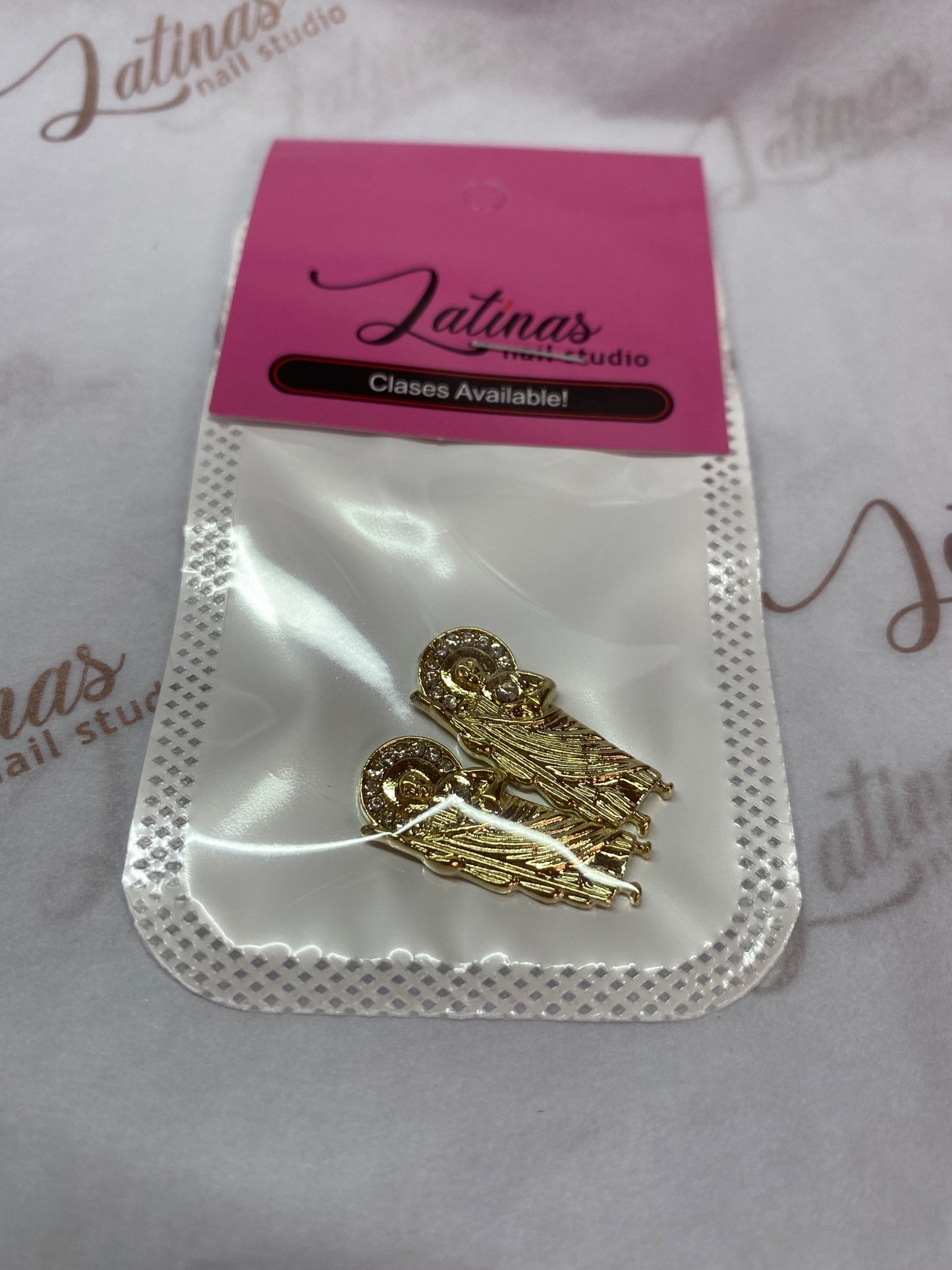 San Judas Inspired Gold Charm 2pcs image 1