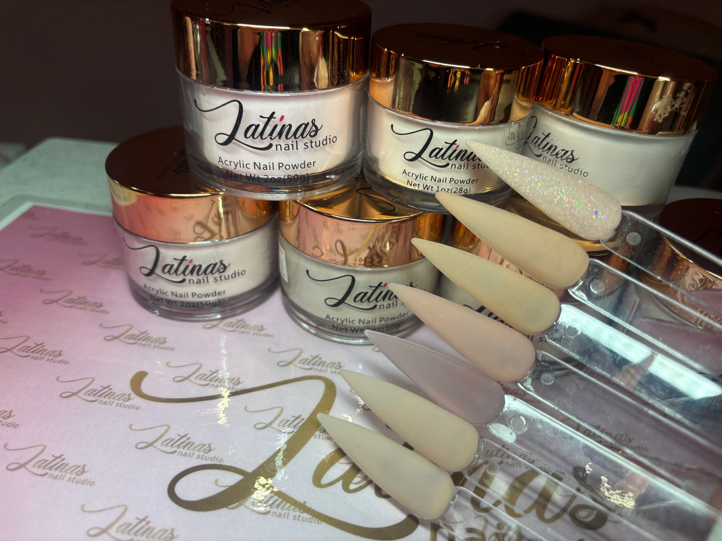Latinas 1oz Nail Acrylic Powders Nude Color image 5