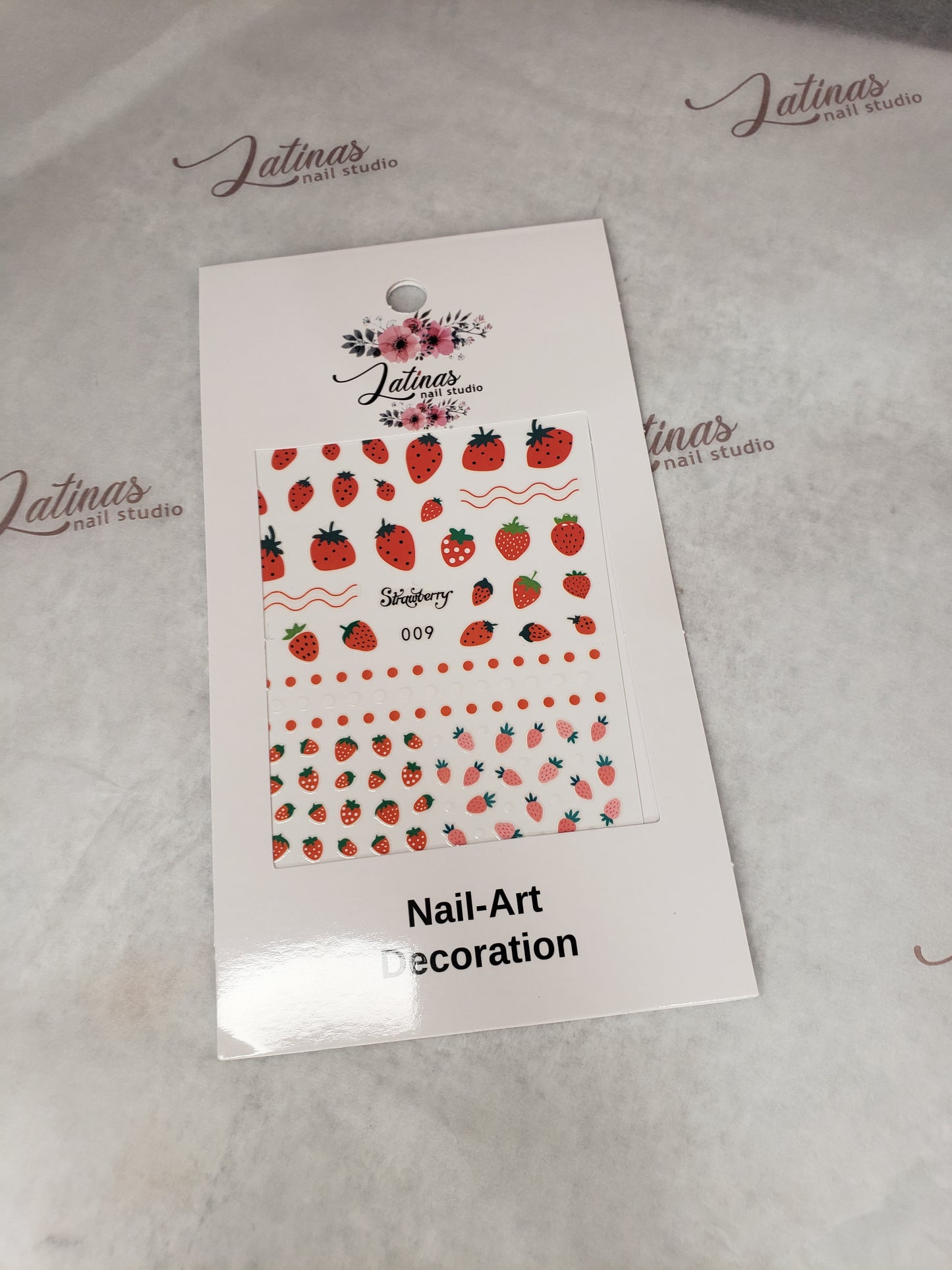 Latinas Nail Studio Strawberry Nail Art Stickers 009 image 0