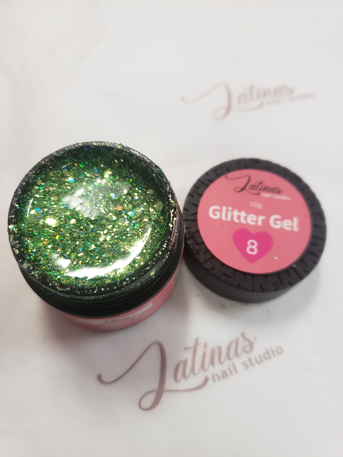 Latinas Nail Studio Glitter Gel Green No. 8 image 1