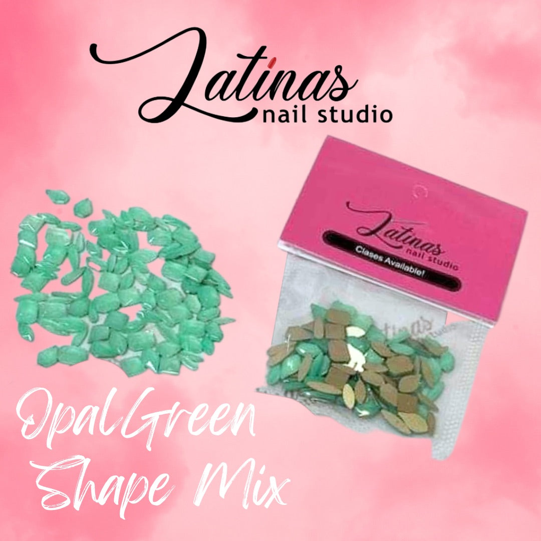 Green Opal Crystals Different Shapes 100pz image 0