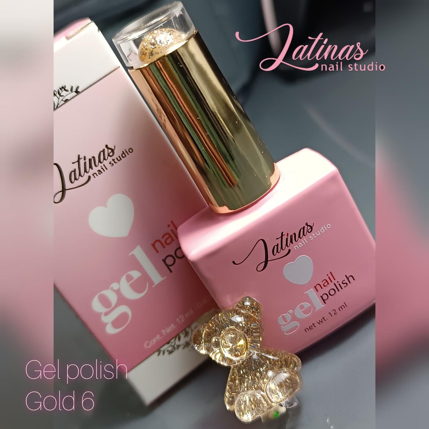 Pink Christmas Gel Polish Set 6pz Boundle image 2