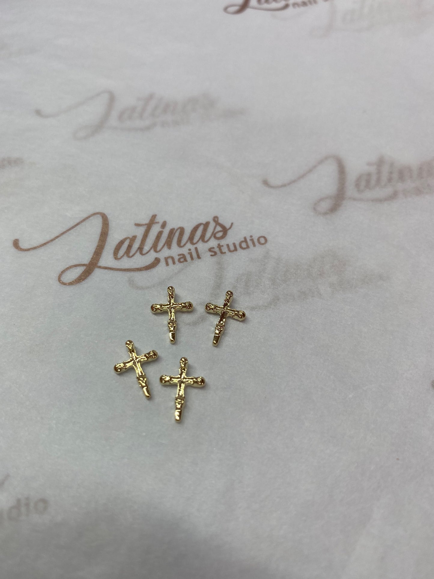 Cross Charm 4pcs Color Gold image 0