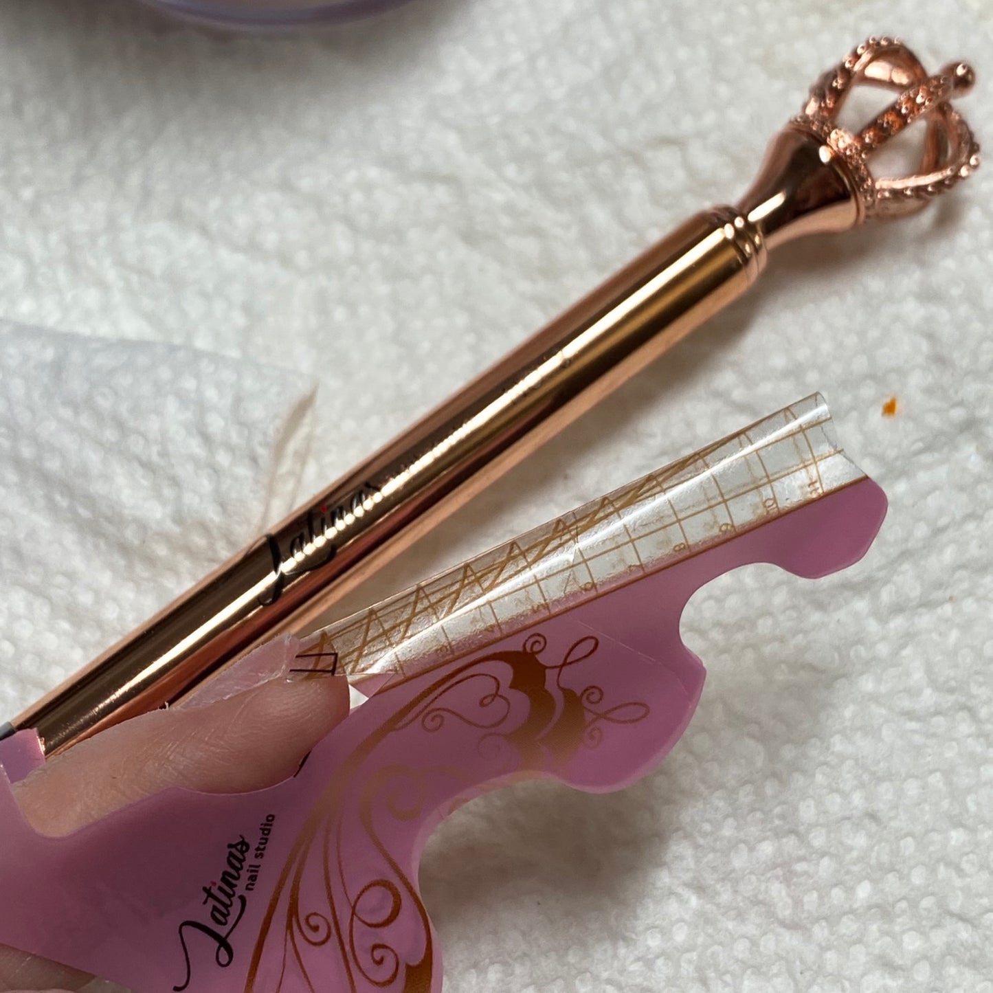 Latinas Nail studio Clear Rose Nail Forms 300pz image 2