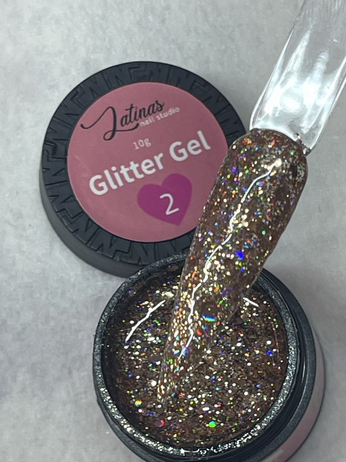 Latinas Nail Studio Gold Glitter gel   #2 10gr   image 4