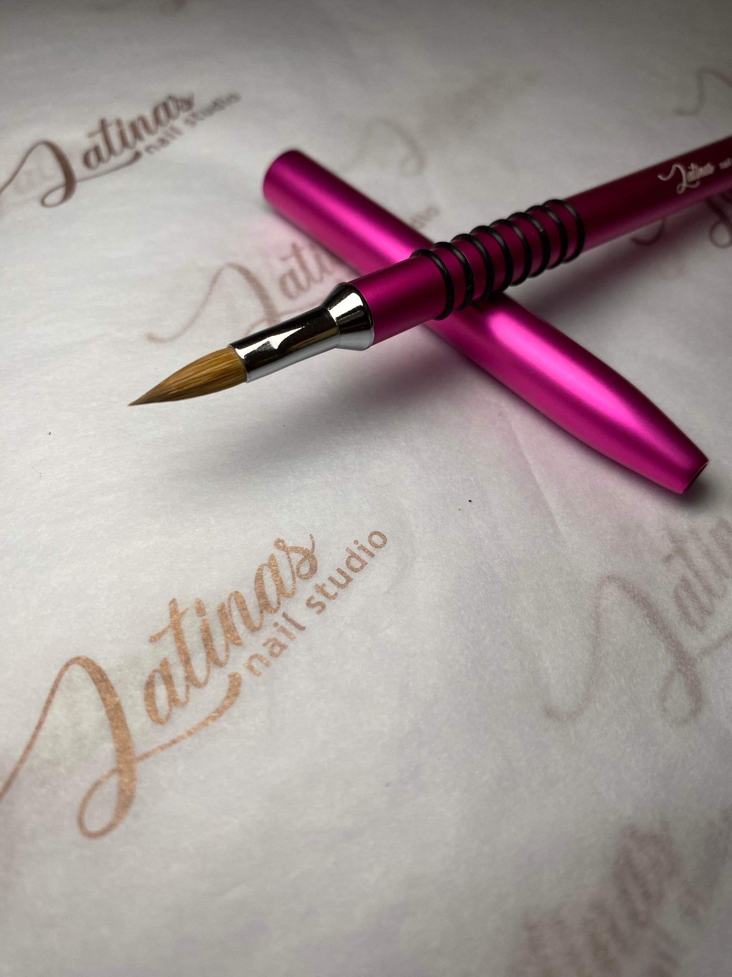 Latinas Nail Studio RoseGold Kolinsky #5 3D Art Brush image 1