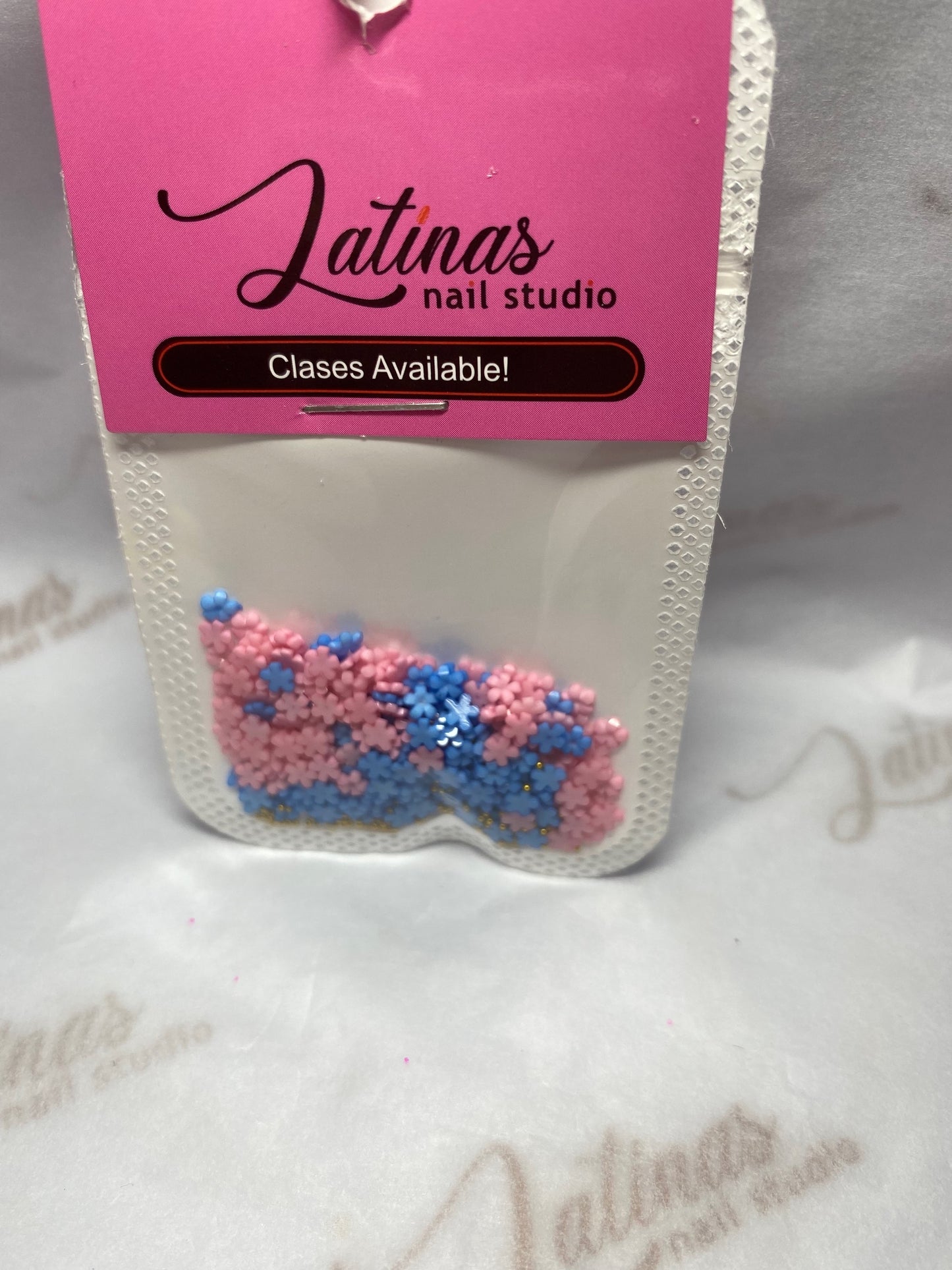 Pink & Blue Flowers image 0