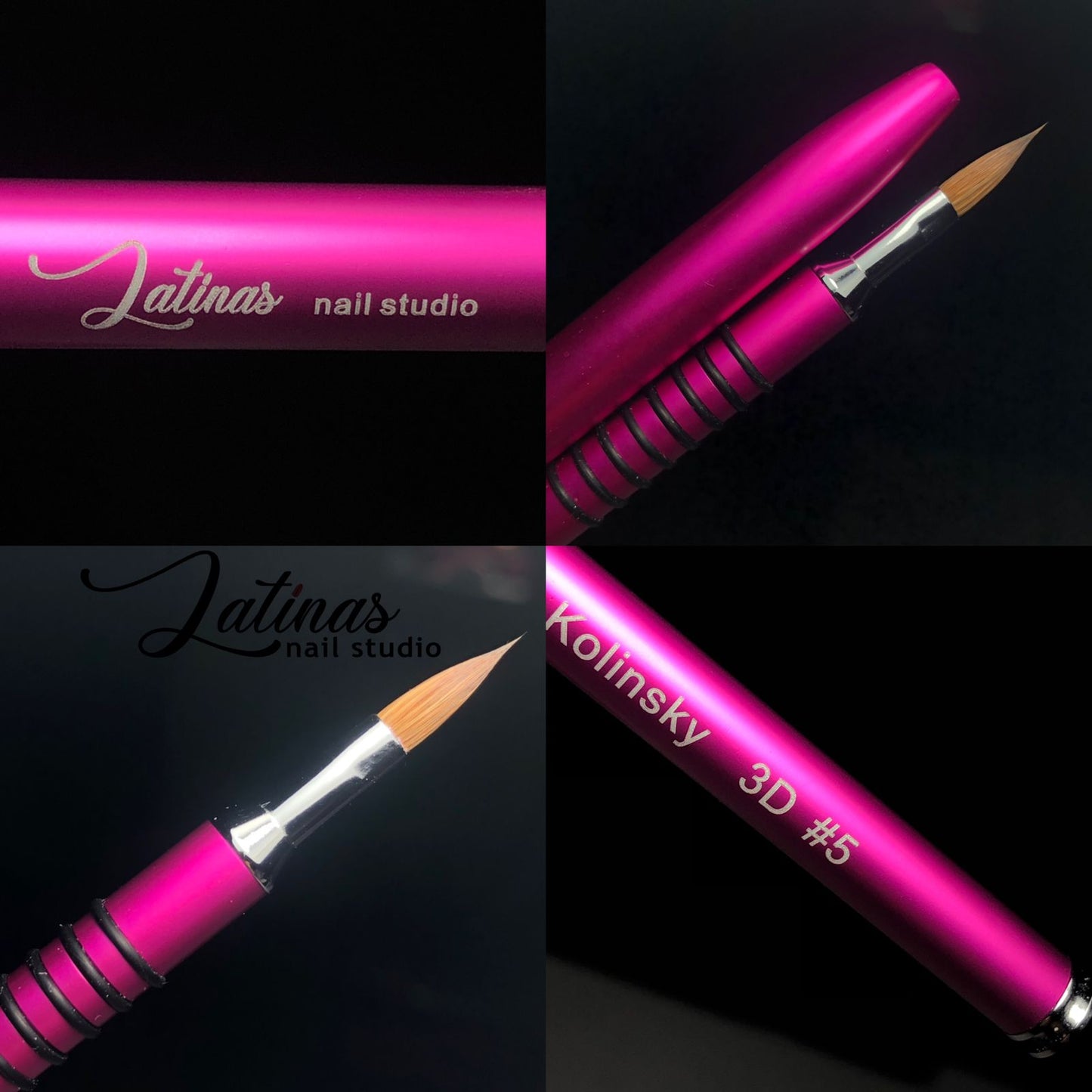 Latinas Nail Studio RoseGold Kolinsky #5 3D Art Brush image 0