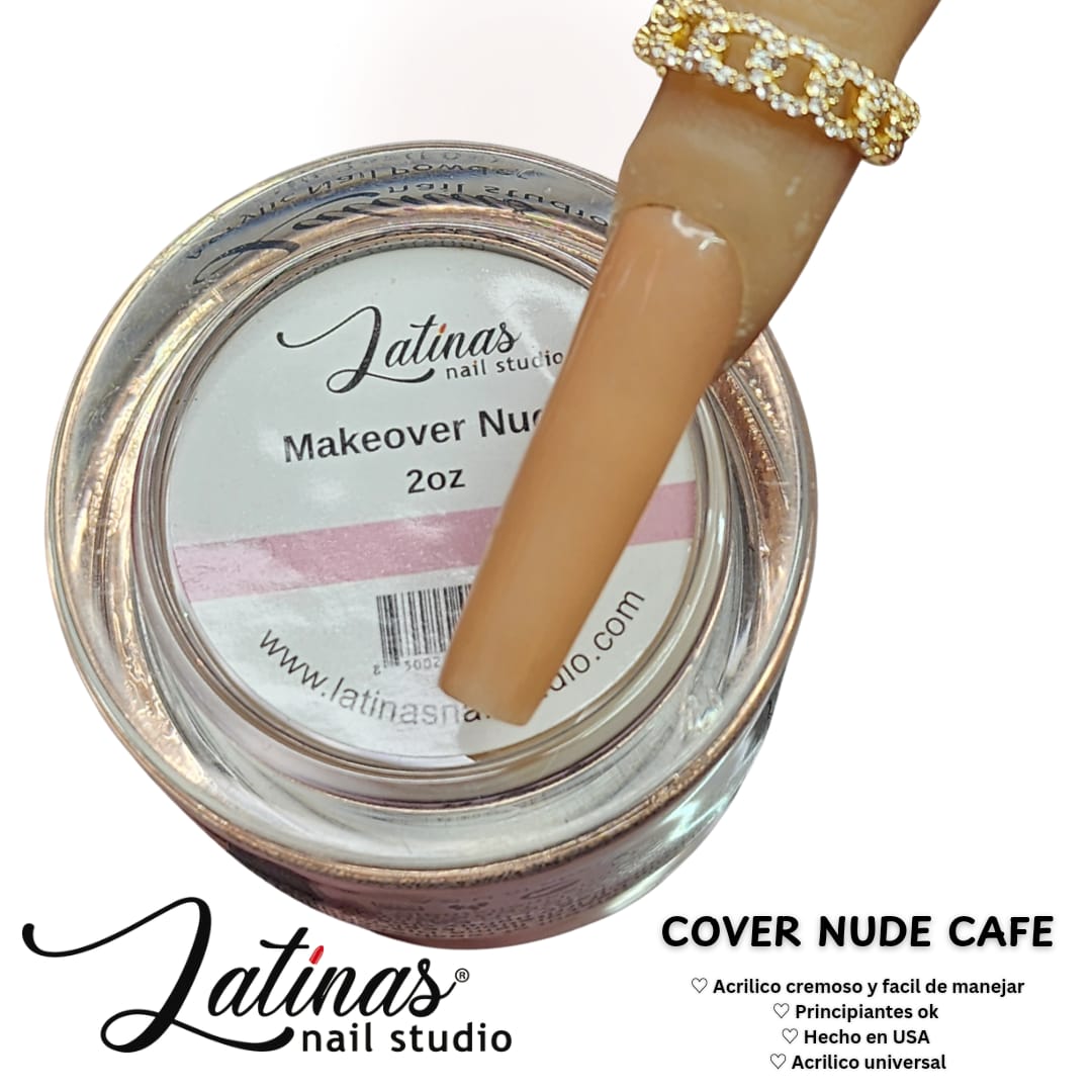 Latinas 2oz Nail Acrylic Powders Nude Cafe Color image 0