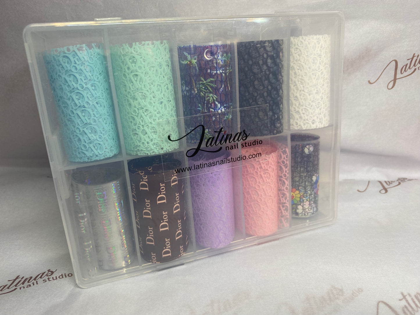 Latinas Nail Studio Dior Inspired Foil image 0