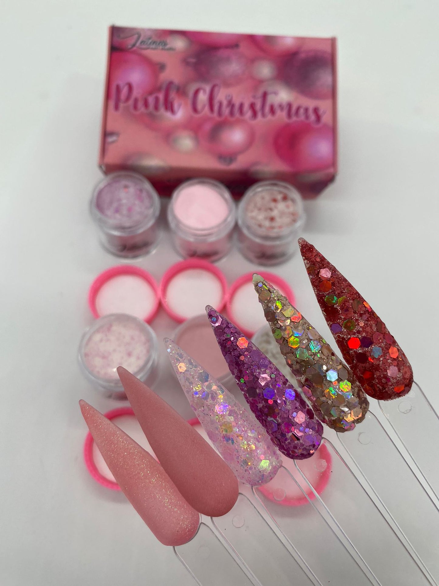 Latinas Nail Studio Pink Christmas 6pz Collection image 1