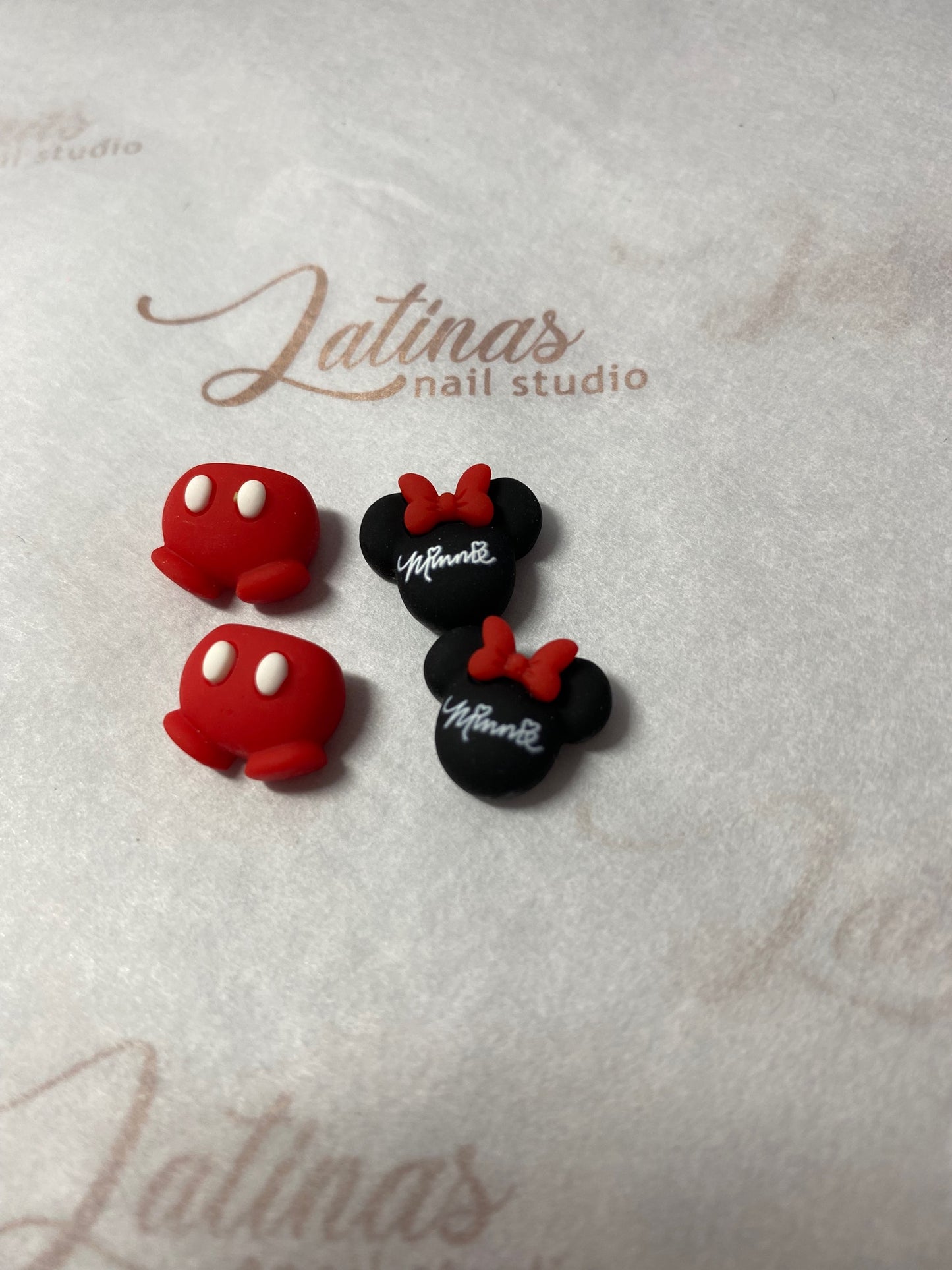 Minnie Ears & Mickey inspired Nail charms image 0