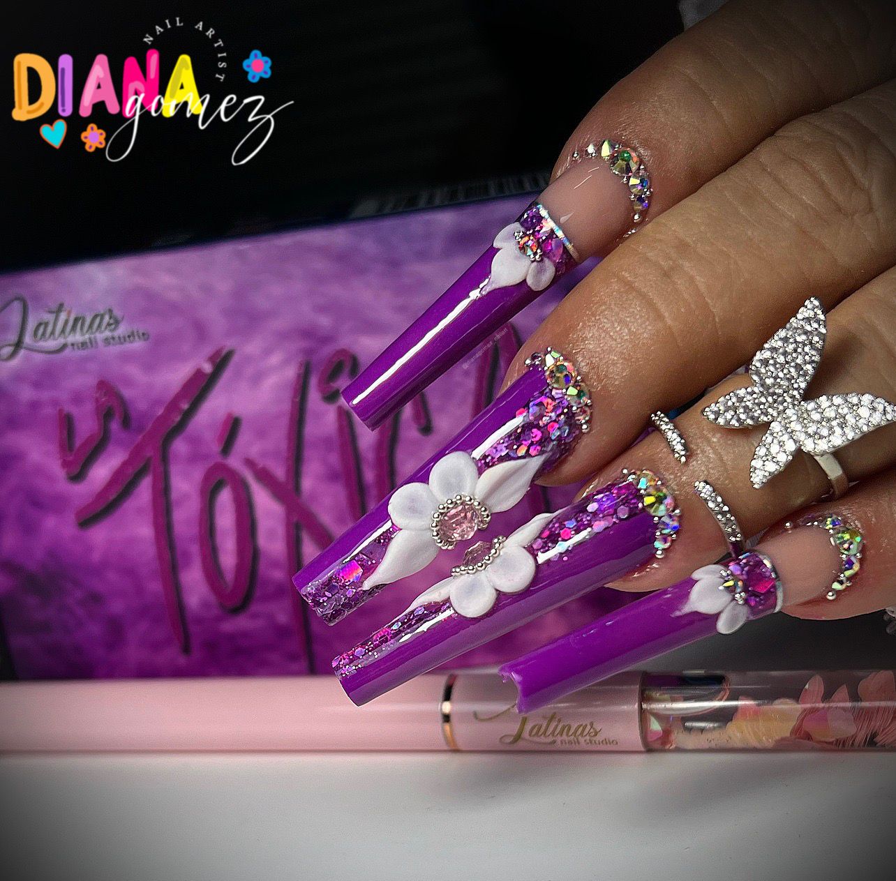 Latinas Nail Studio La Toxica Acrylic 6pz Collection image 10