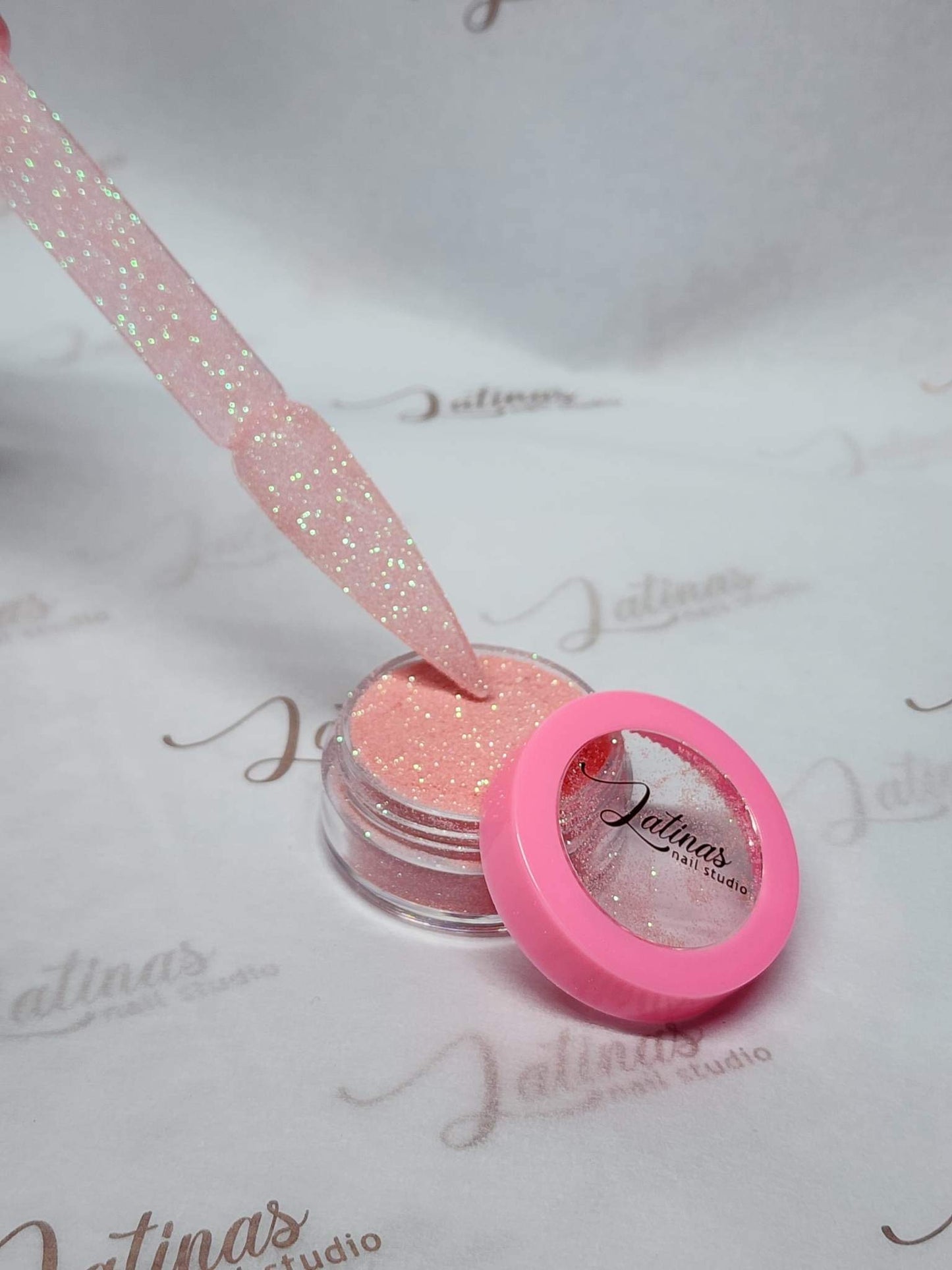 Latinas Nail Studio xtra Fine Glitter Barbie Pink image 1