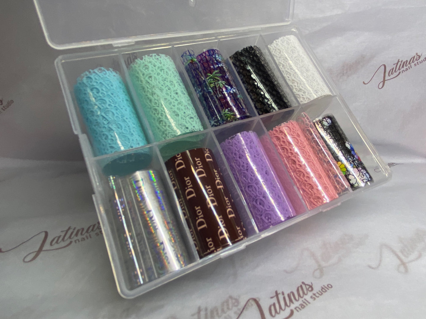 Latinas Nail Studio Dior Inspired Foil image 1