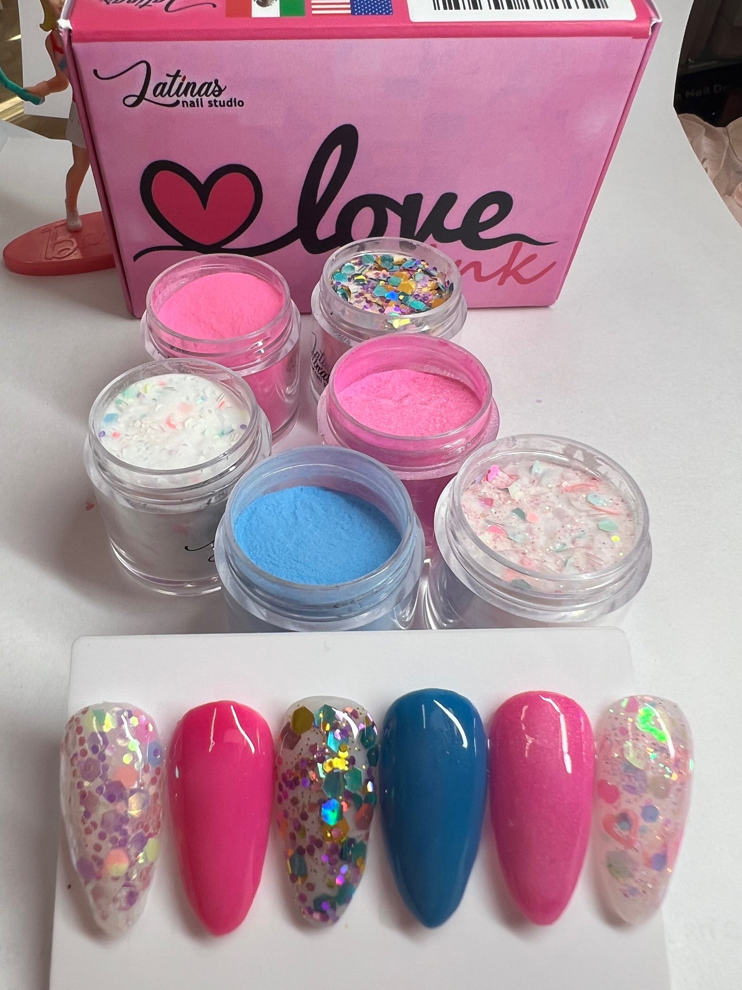 Latinas Nail Studio Love Pink 6pz Collection image 0