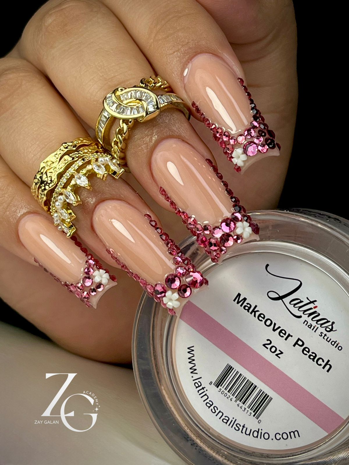 Latinas Nail Studio Makeover Peach Powder 2oz image 0