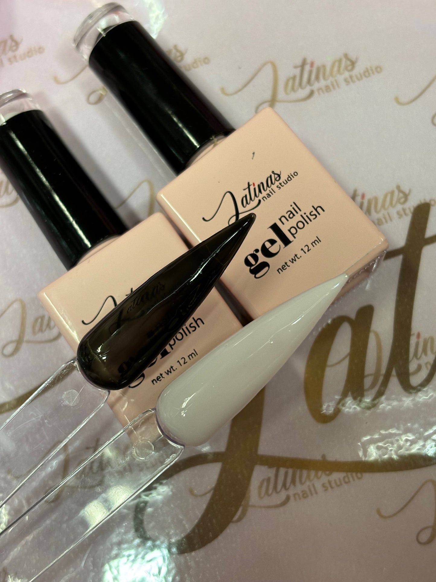 Latinas N S Rubber Gel Set Milky W & Black image 2
