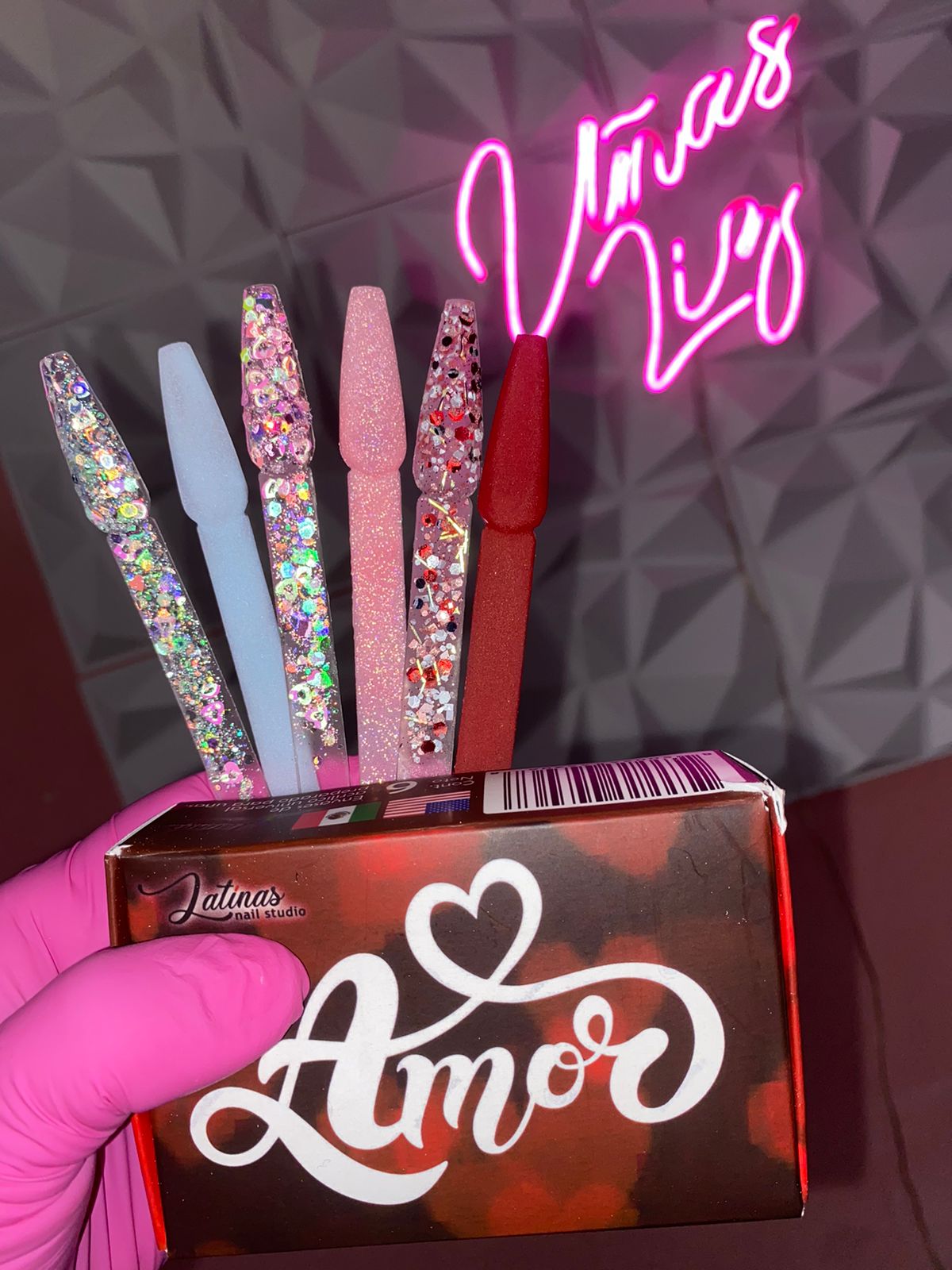 Latinas Nail Studio Amor 6pz Collection image 3