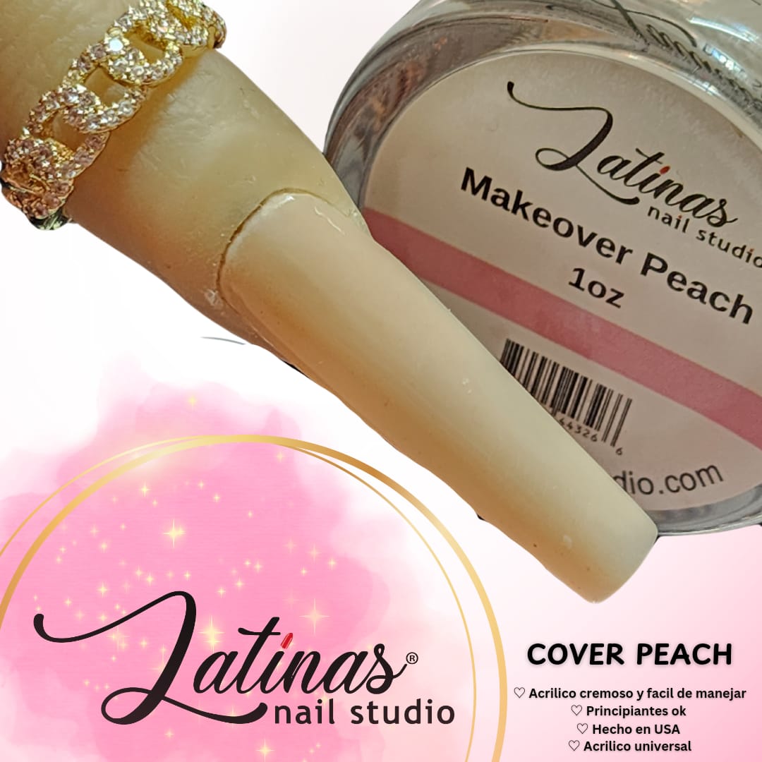 Latinas Nail Studio Makeover Peach Powder 2oz image 1