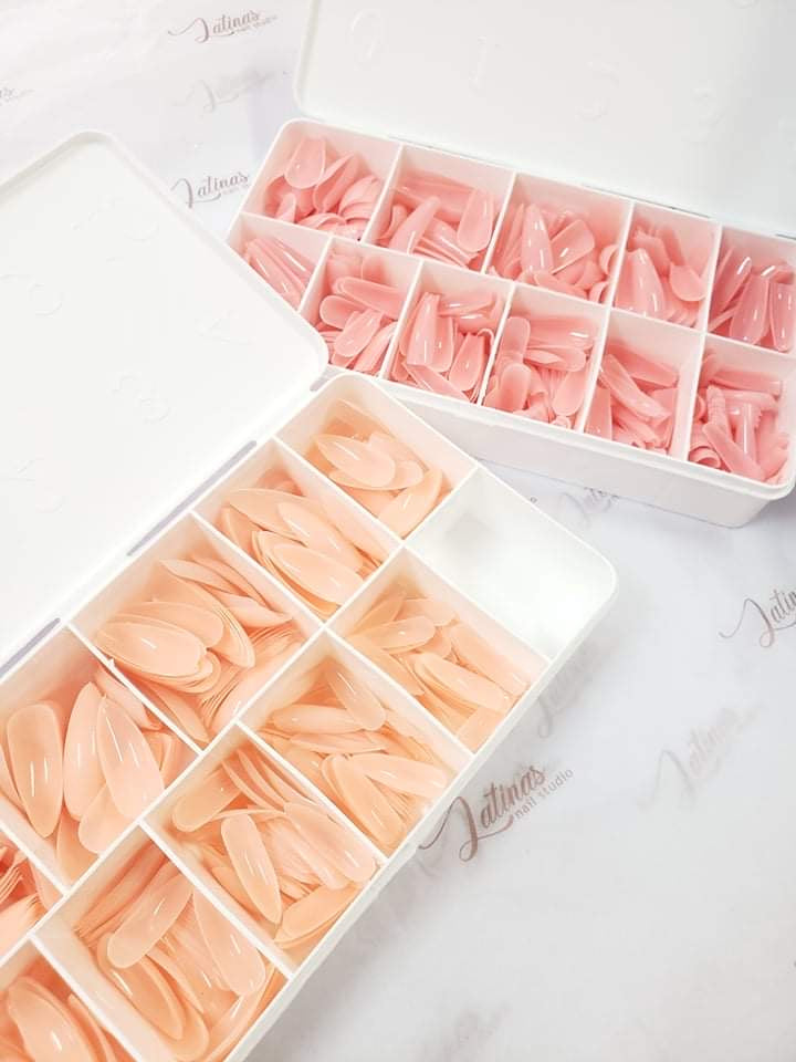 Latinas Nail Studio Gel tips Press on Coffin and Almond both boxes image 7