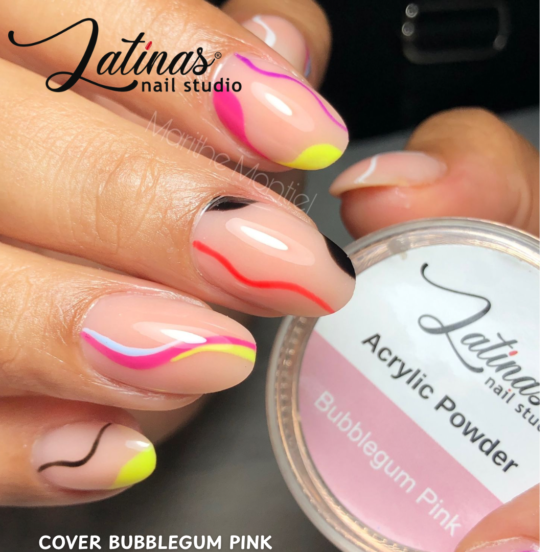 Latinas 2oz Bubblegum Pink Acrylic Powder image 2