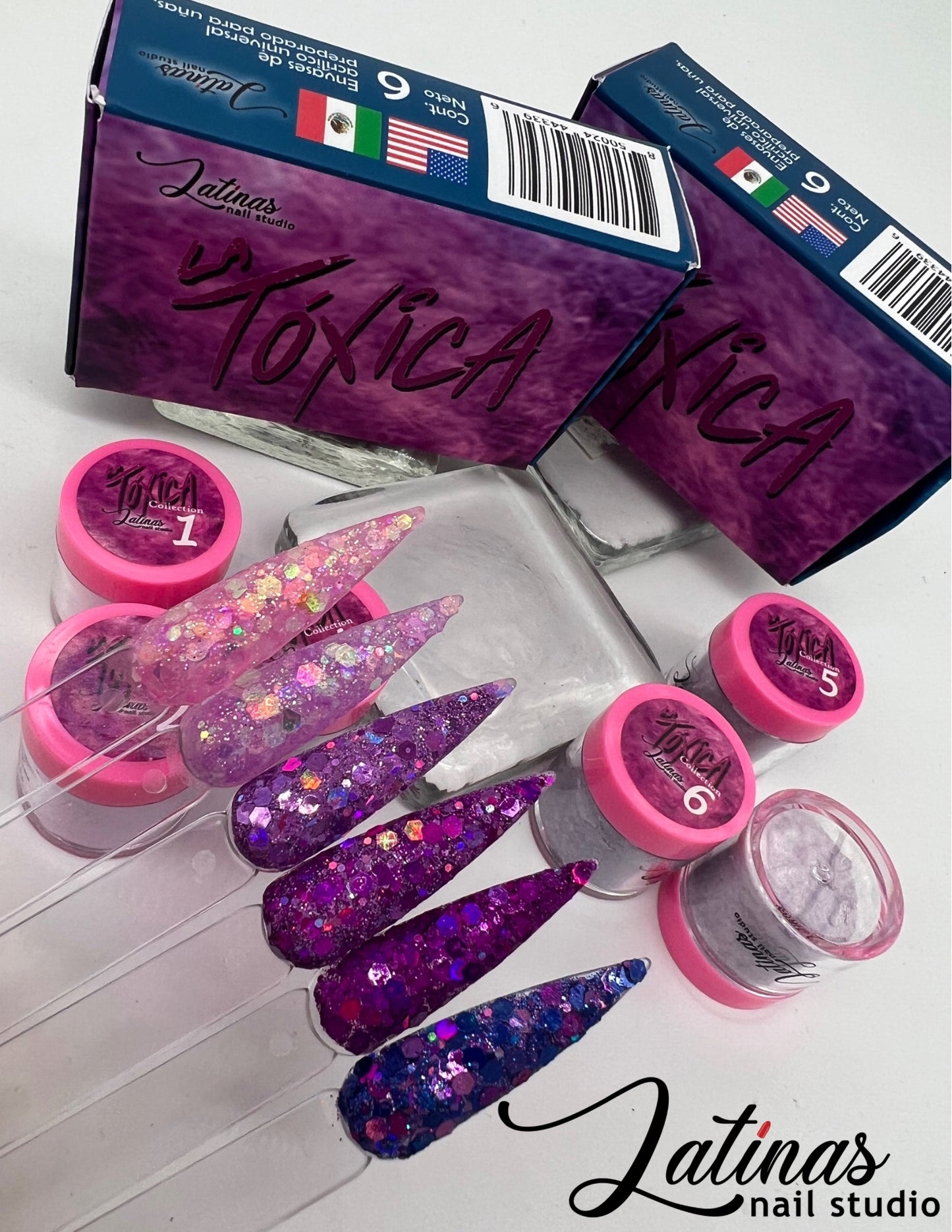 Latinas Nail Studio La Toxica Acrylic 6pz Collection image 12