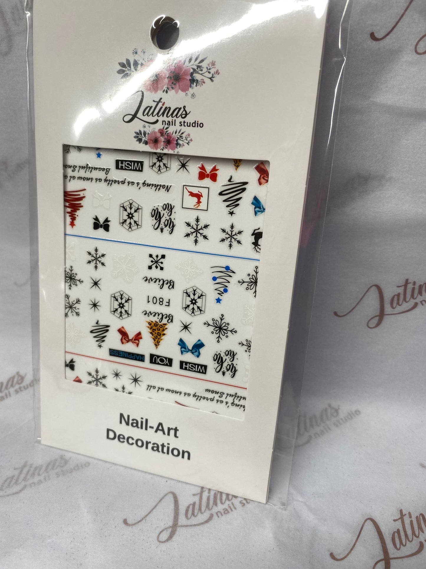 Snowflakes Christmas Tree Stickers image 0