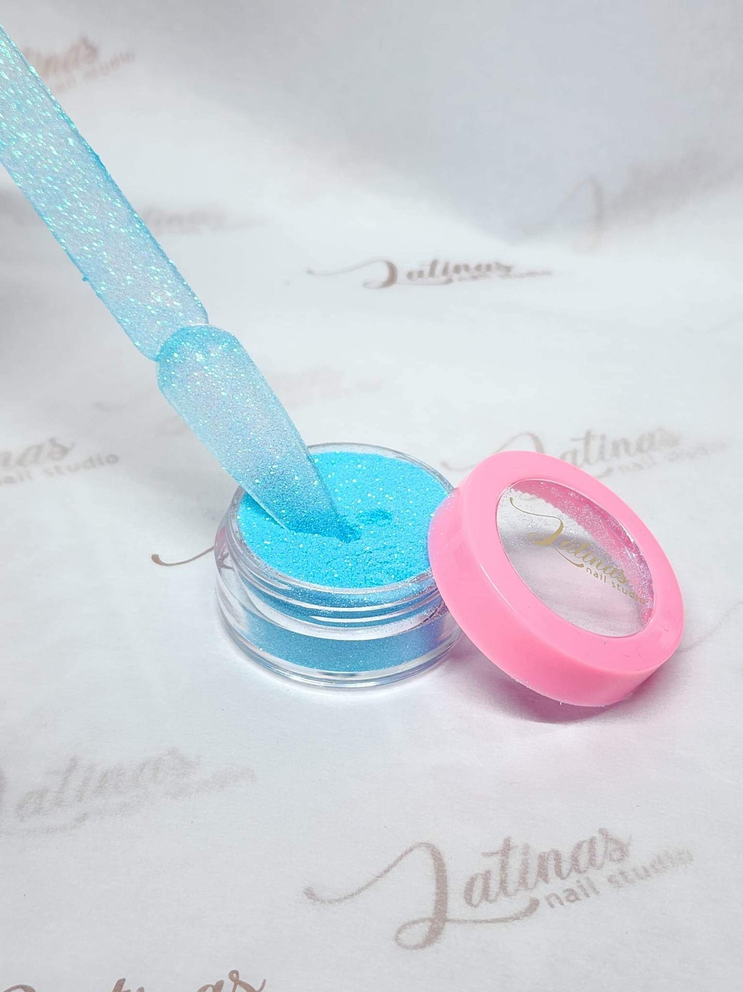 Latinas Nail Studio xtra Fine Glitter Baby Blue image 0