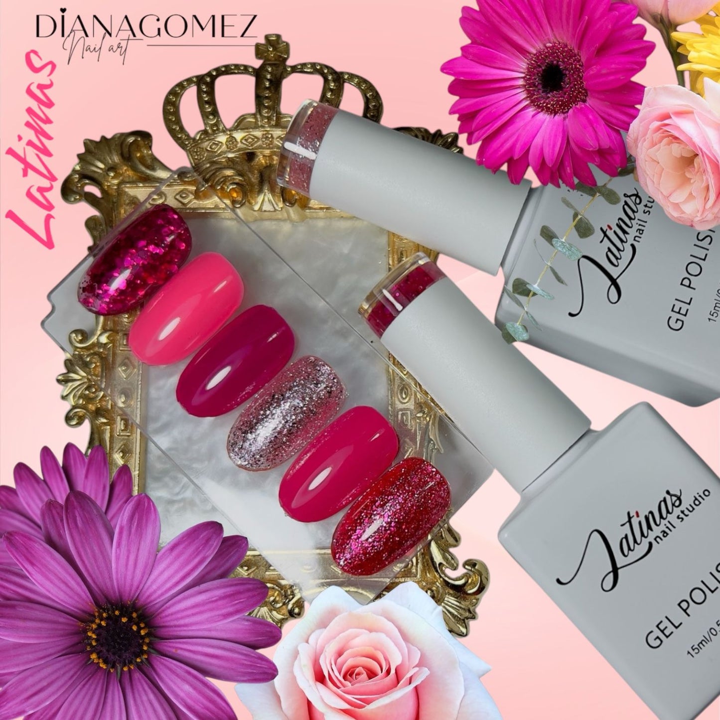 Latinas Nails Gel Polish Set 6pz Boundle image 7