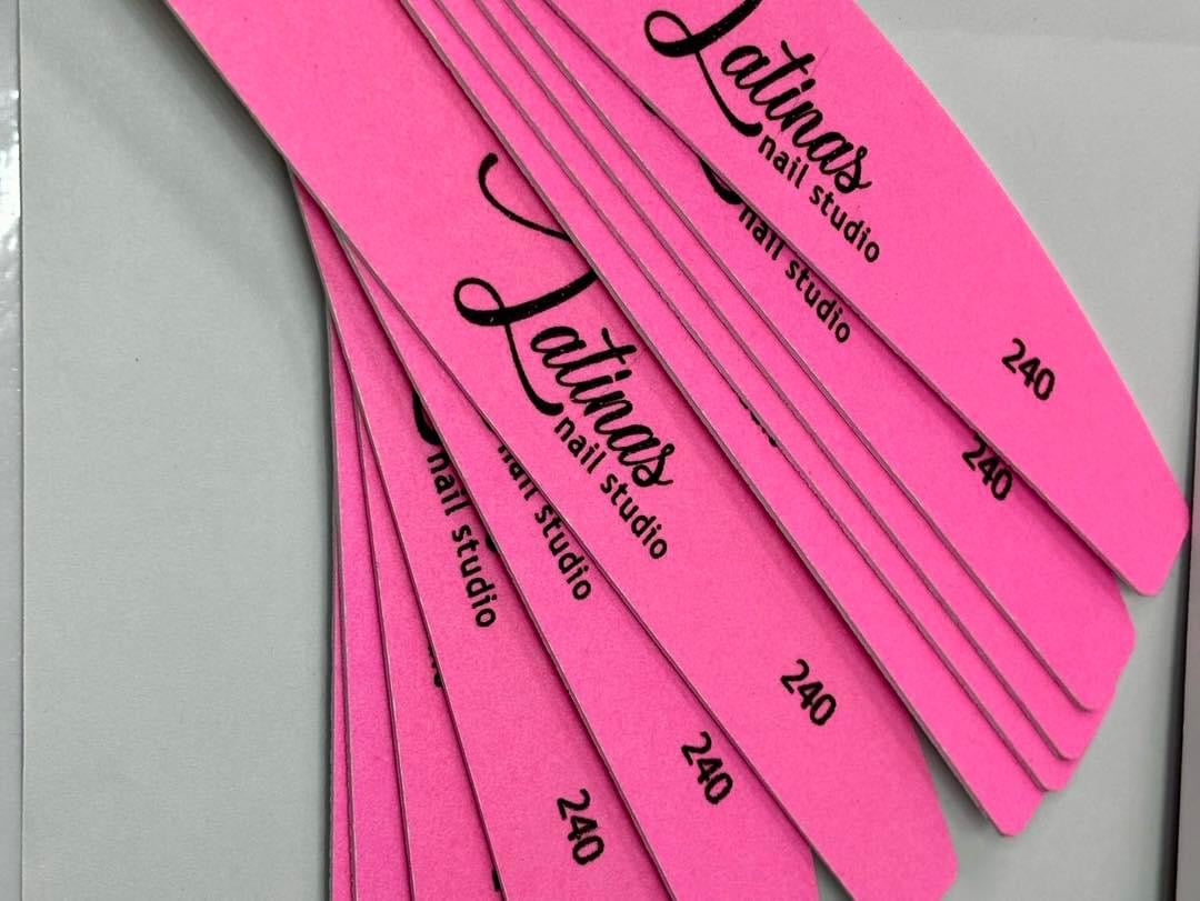 Latinas Nail Studio Disposable Nail Files 12pz 240grit image 0