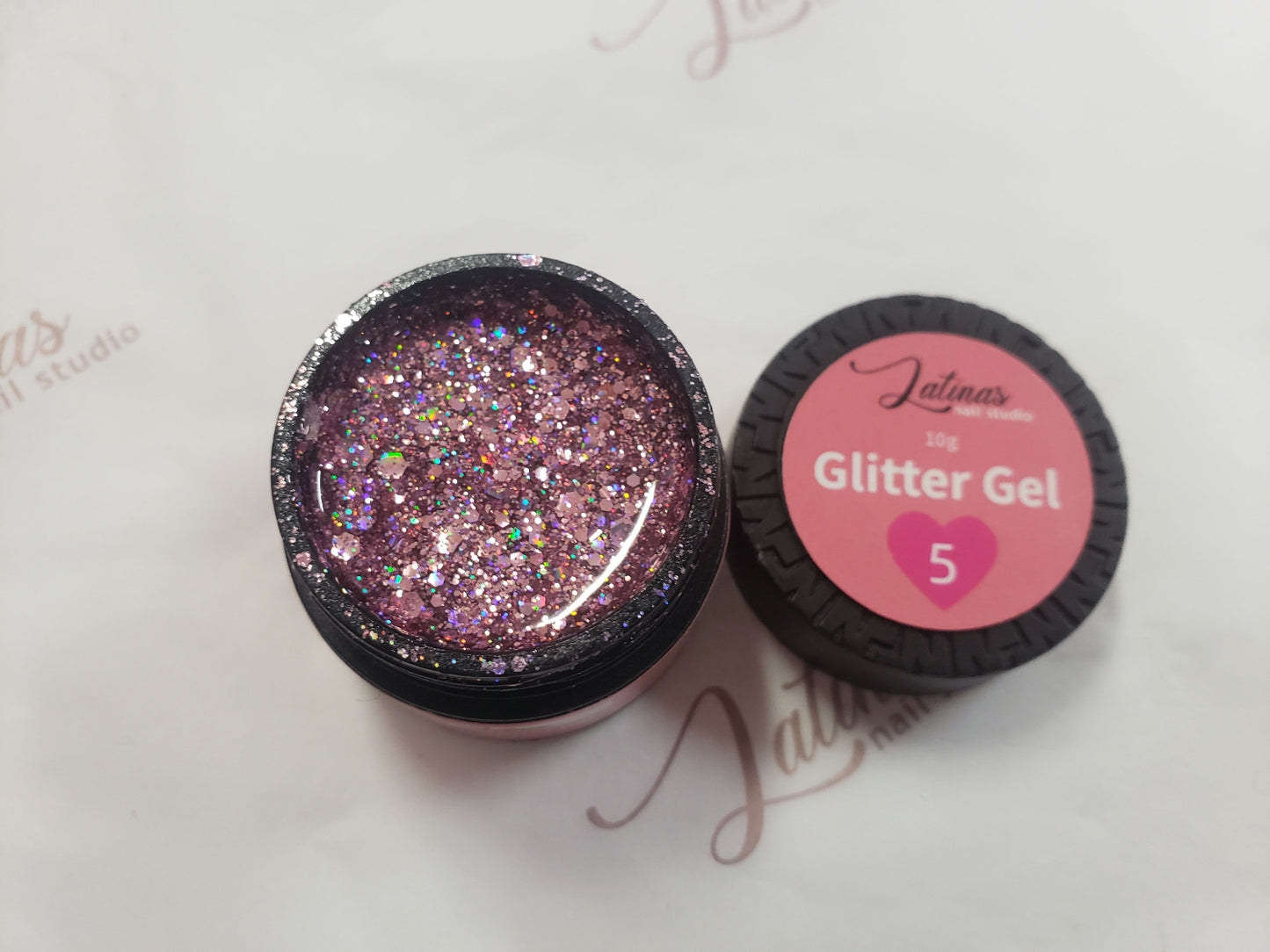 Latinas Nail Studio Glitter Gel Purple No 5 image 0