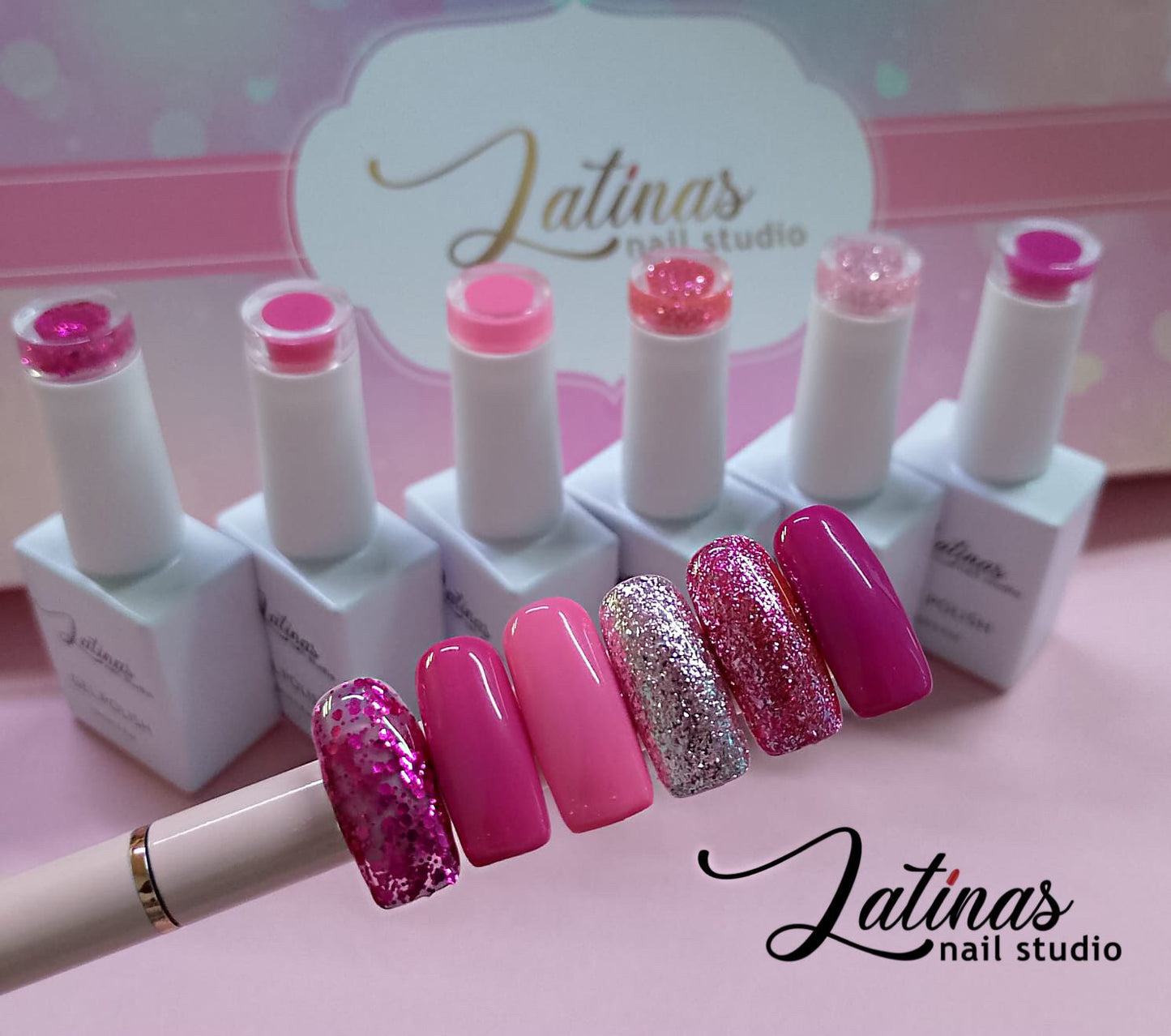Latinas Nails Gel Polish Set 6pz Boundle image 3