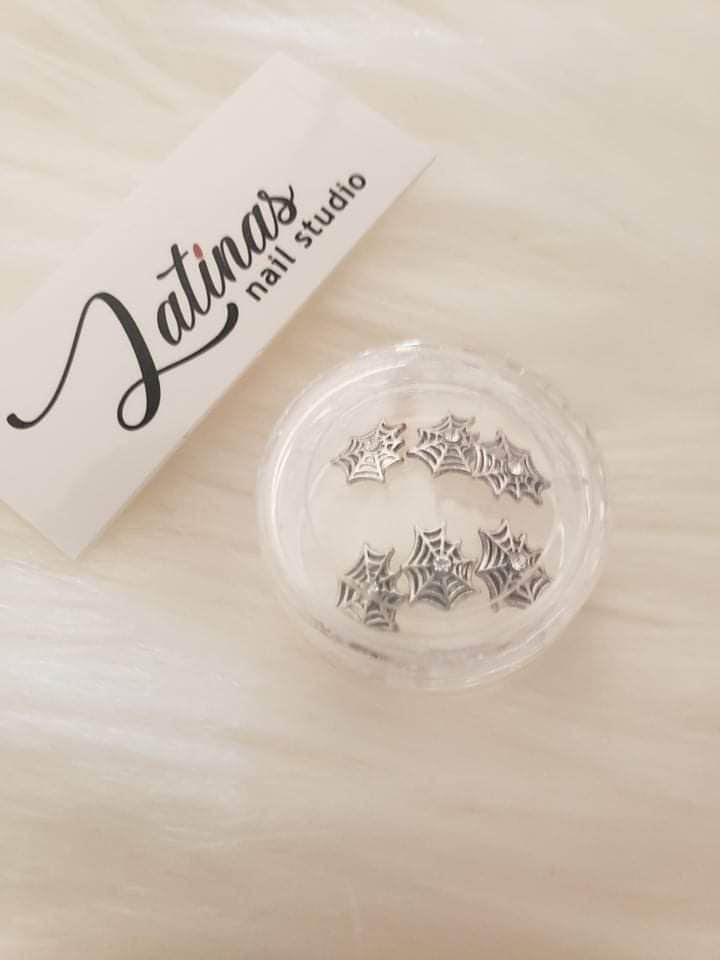 Halloween Silver Spider Web Jewelry decoration 6pz image 0