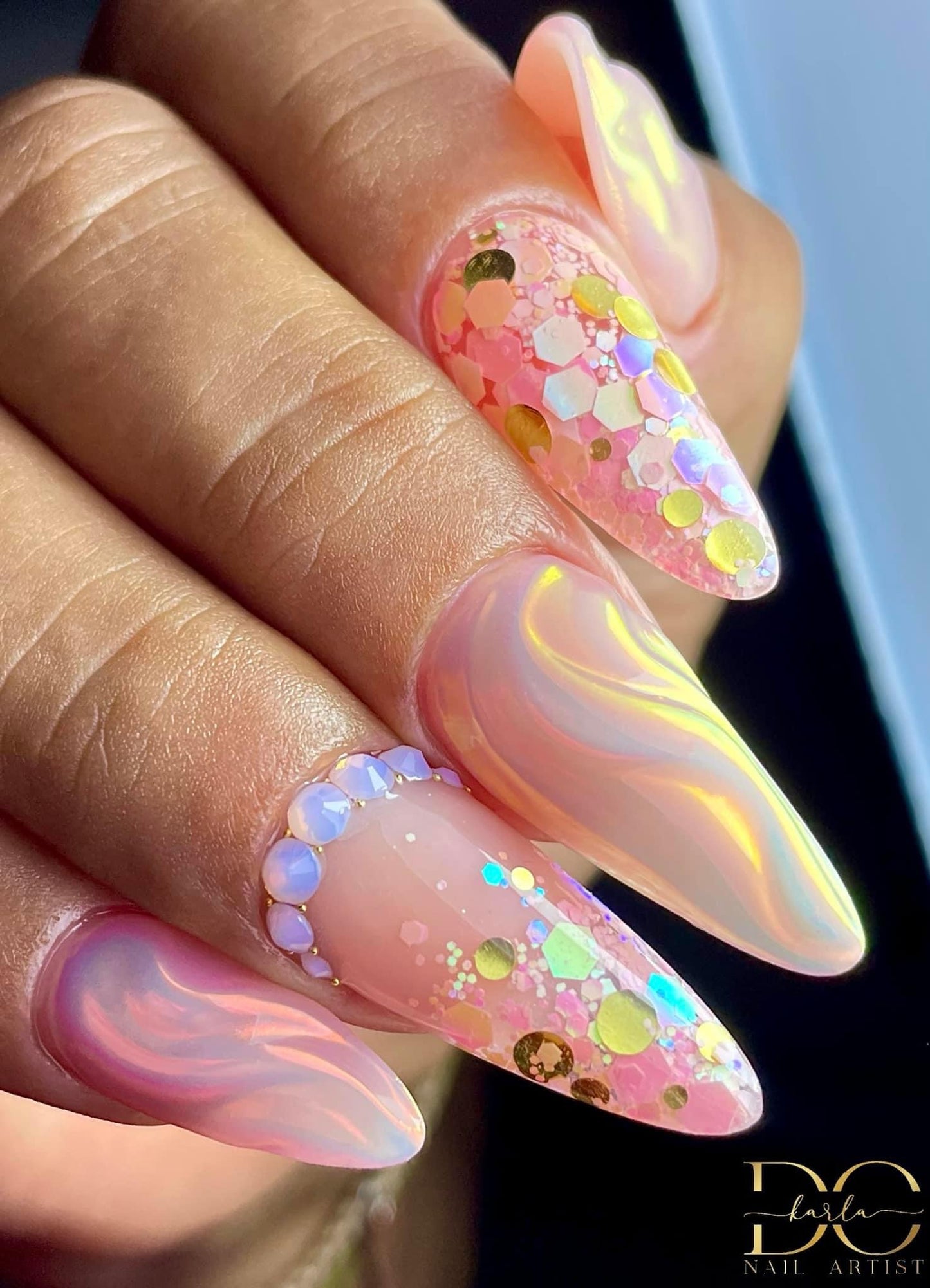 Glitter Mermaid Effect (Cosmetic Grade) Pastel Pink image 1