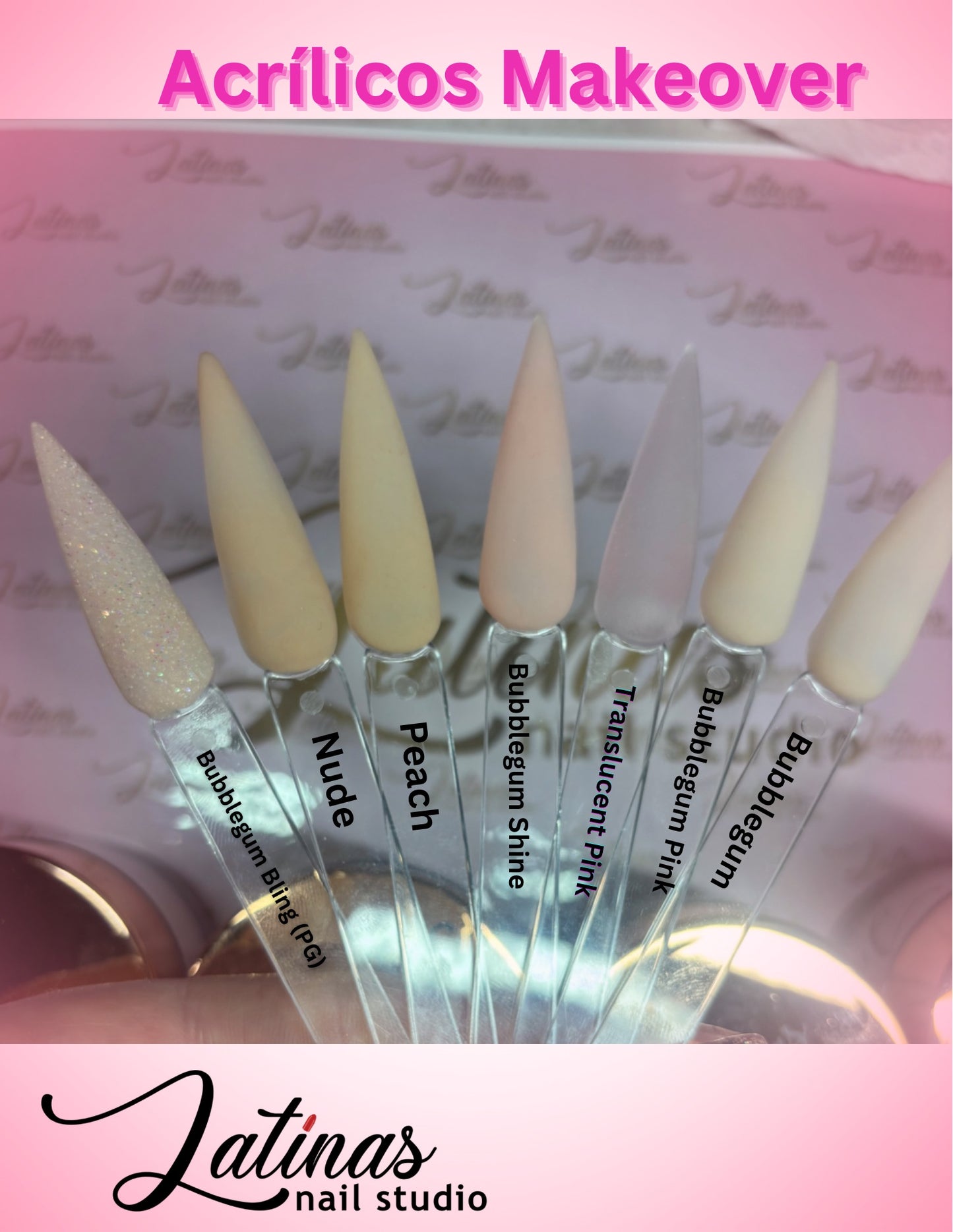 Latinas 1oz Nail Acrylic Powders Nude Color image 0