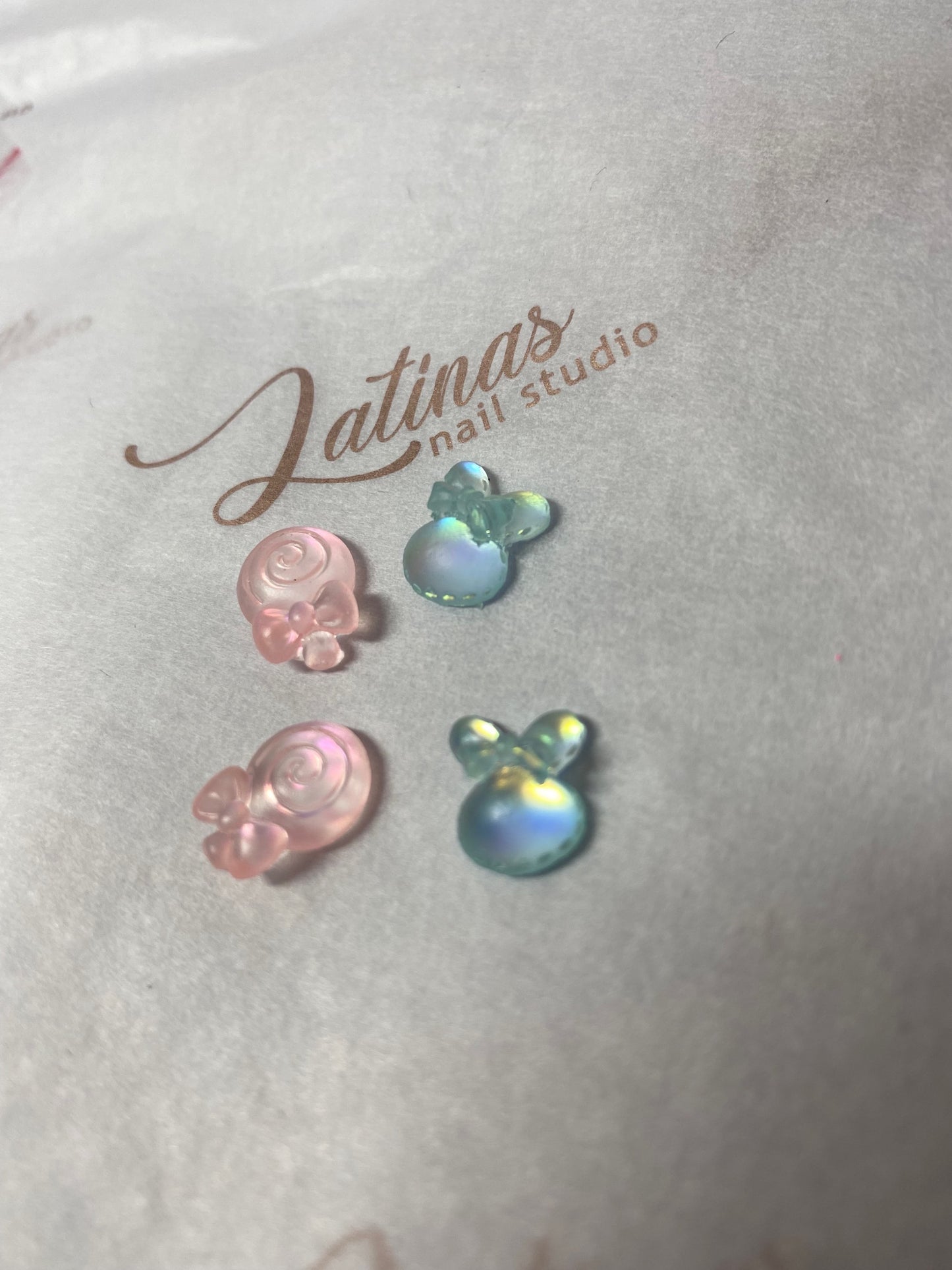 Lollipop & Bunnies Nail Charm image 0