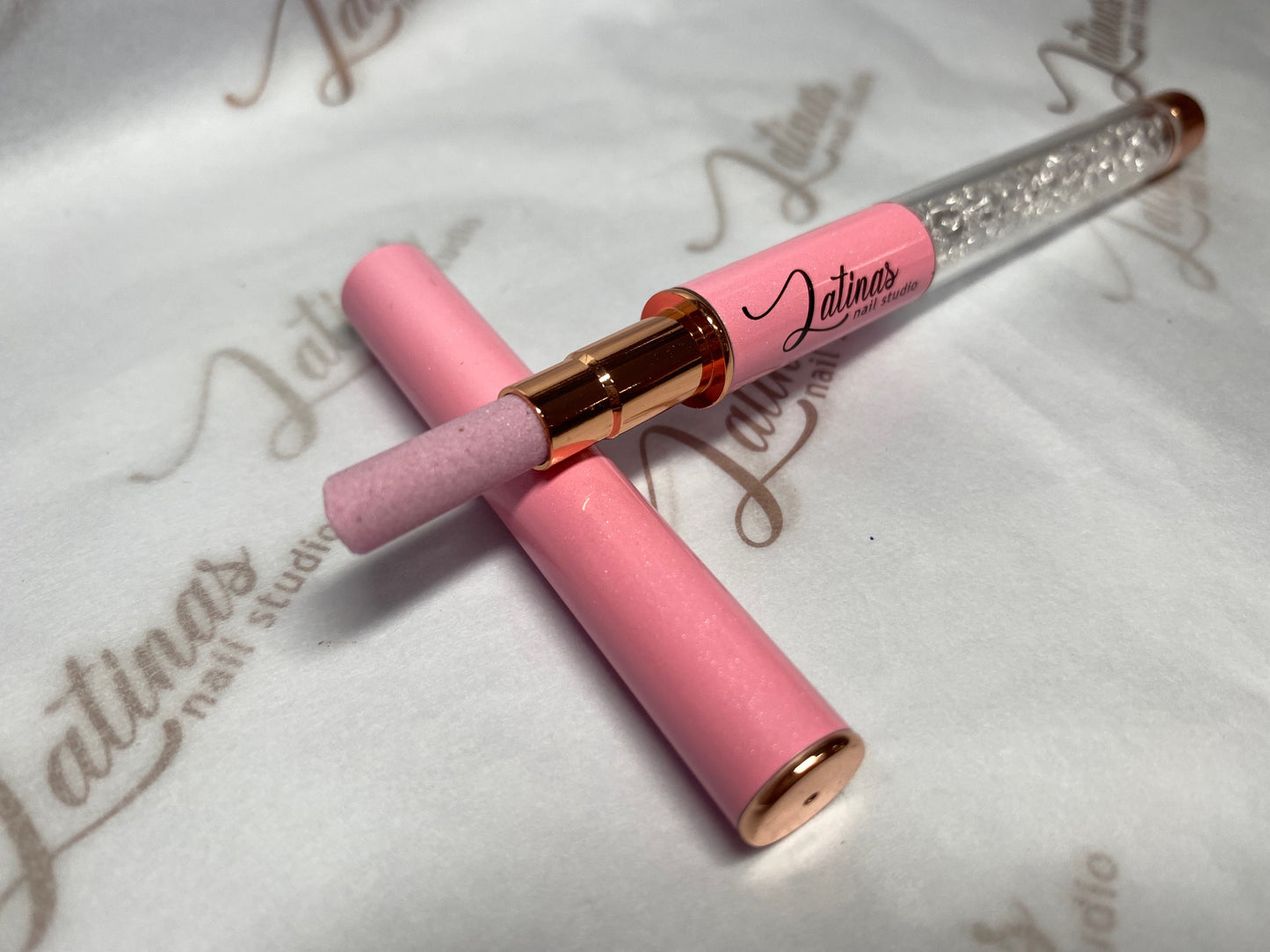 Latinas Nail Studio Pink Cuticle Pusher image 1