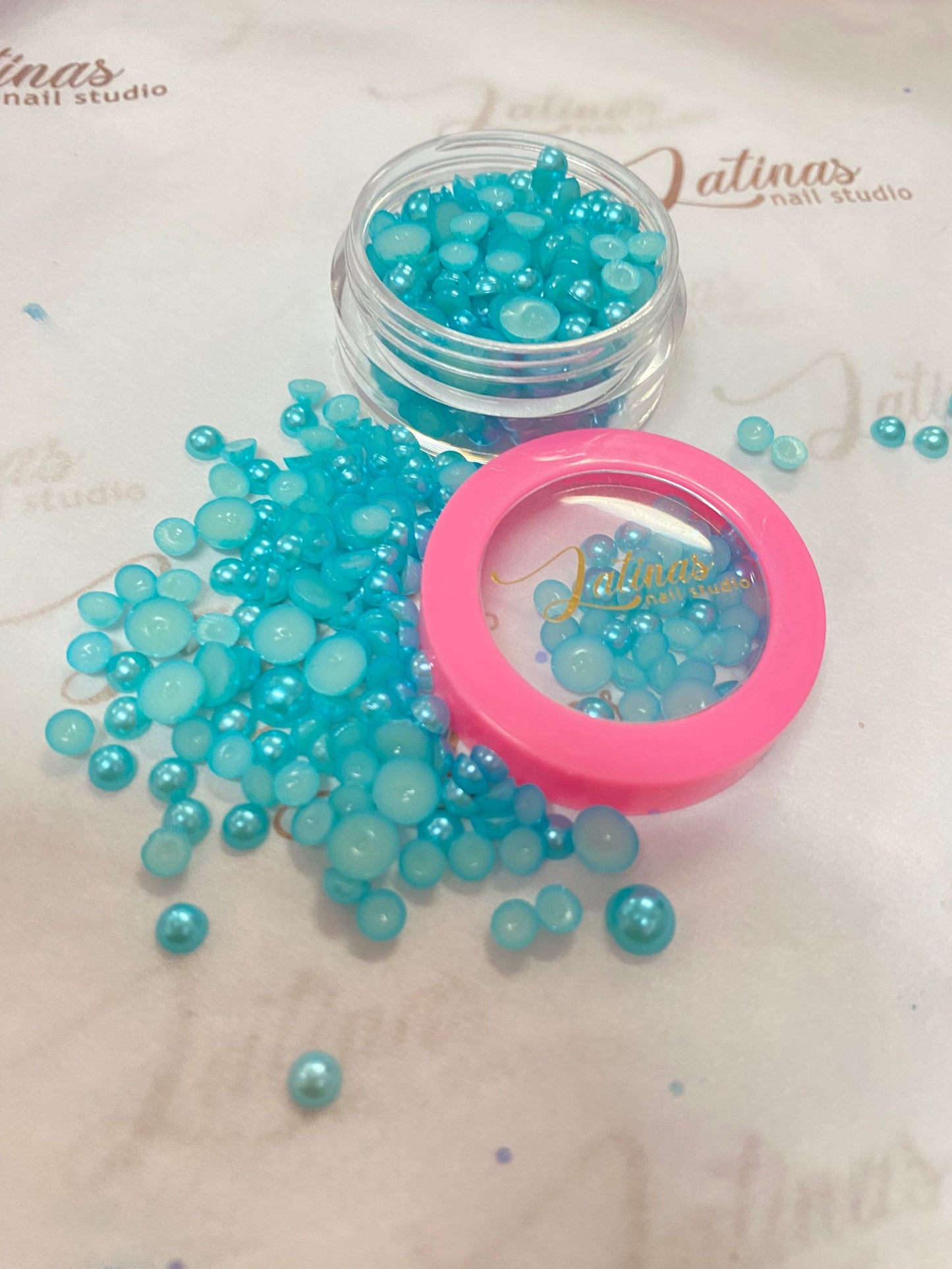 Latinas Nail Studio Blue Pearl Decor Mix image 0