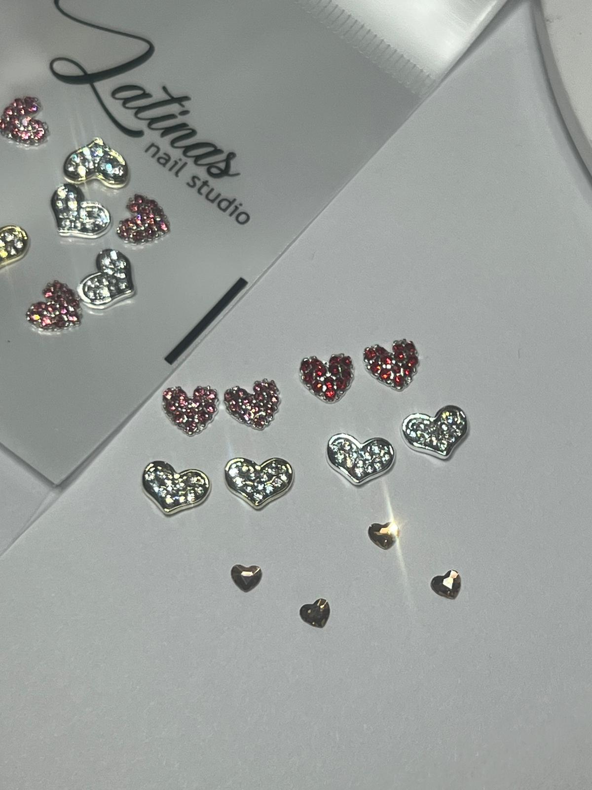 Heart Nail Charm 8pz and mix image 1