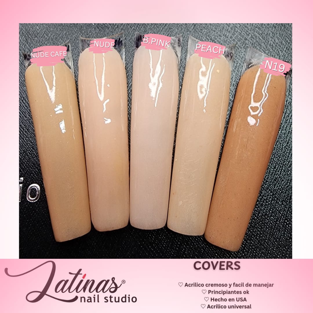 Latinas 2oz Nail Acrylic Powders Nude Cafe Color image 3