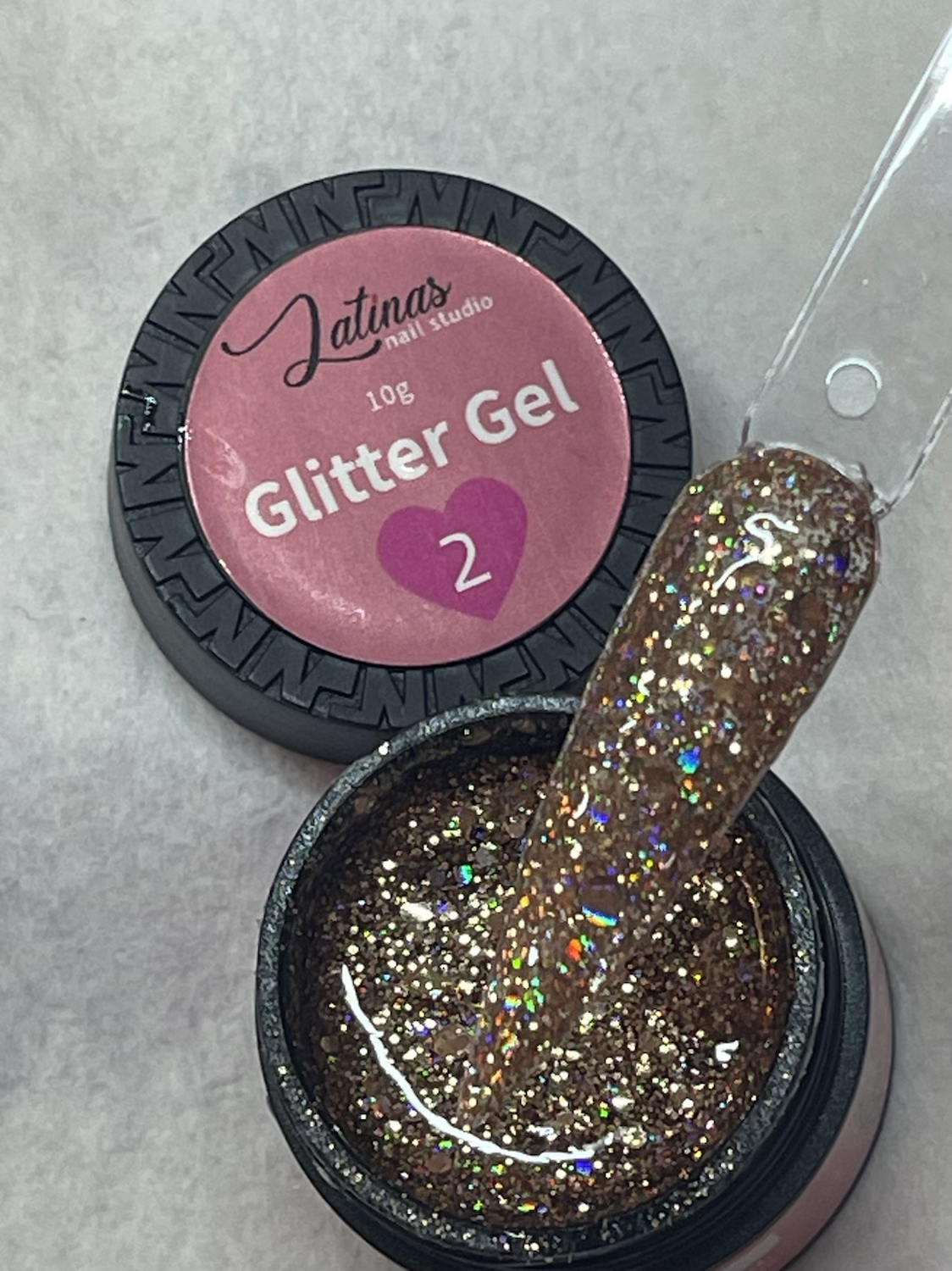 Latinas Nail Studio Gold Glitter gel   #2 10gr   image 2