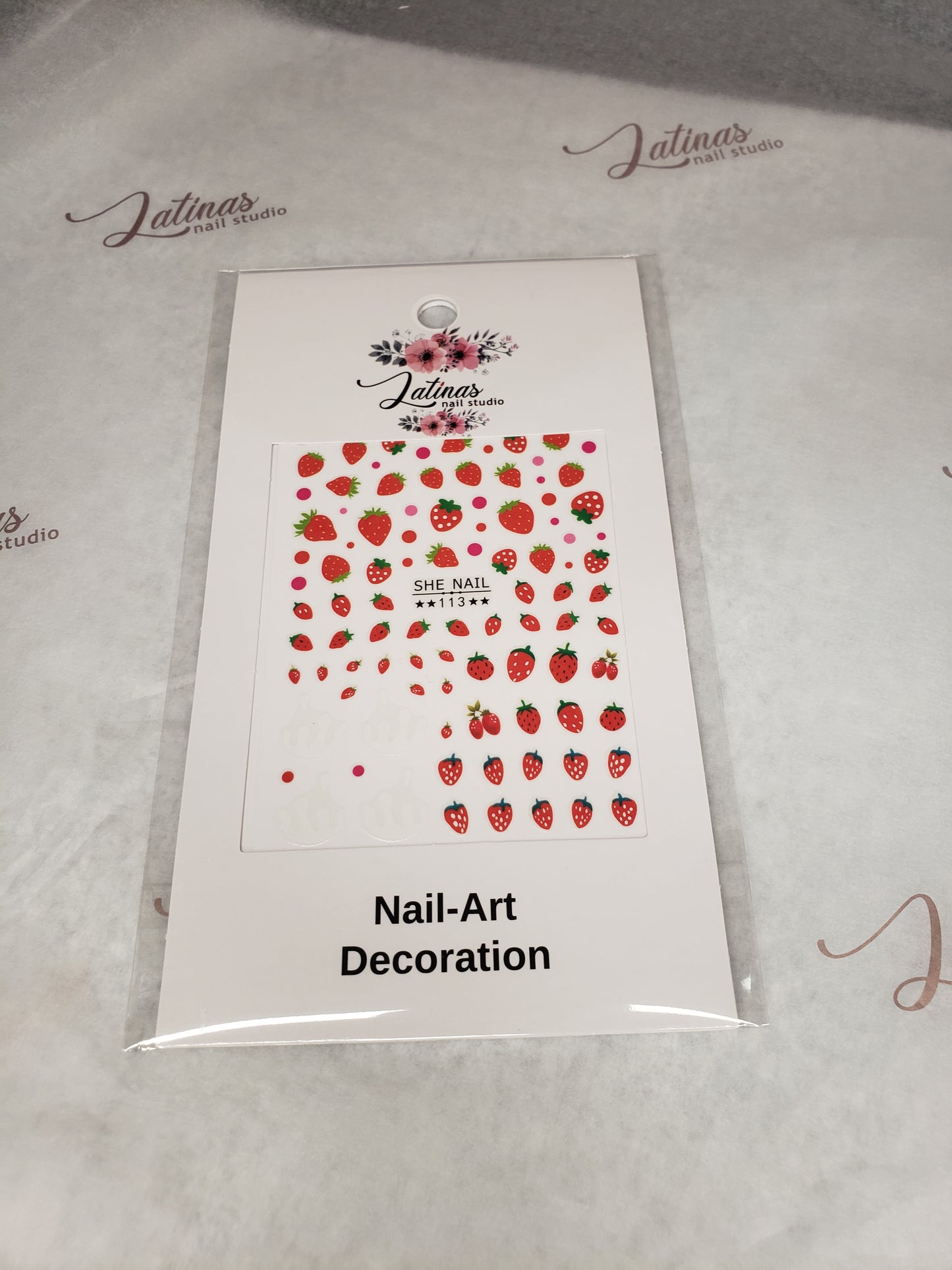 Latinas Nail Studio Nail Art Sticker Strawberry 113 image 0