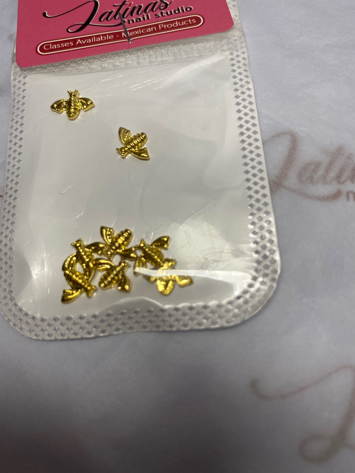 Gold Bees Nail Deco image 0